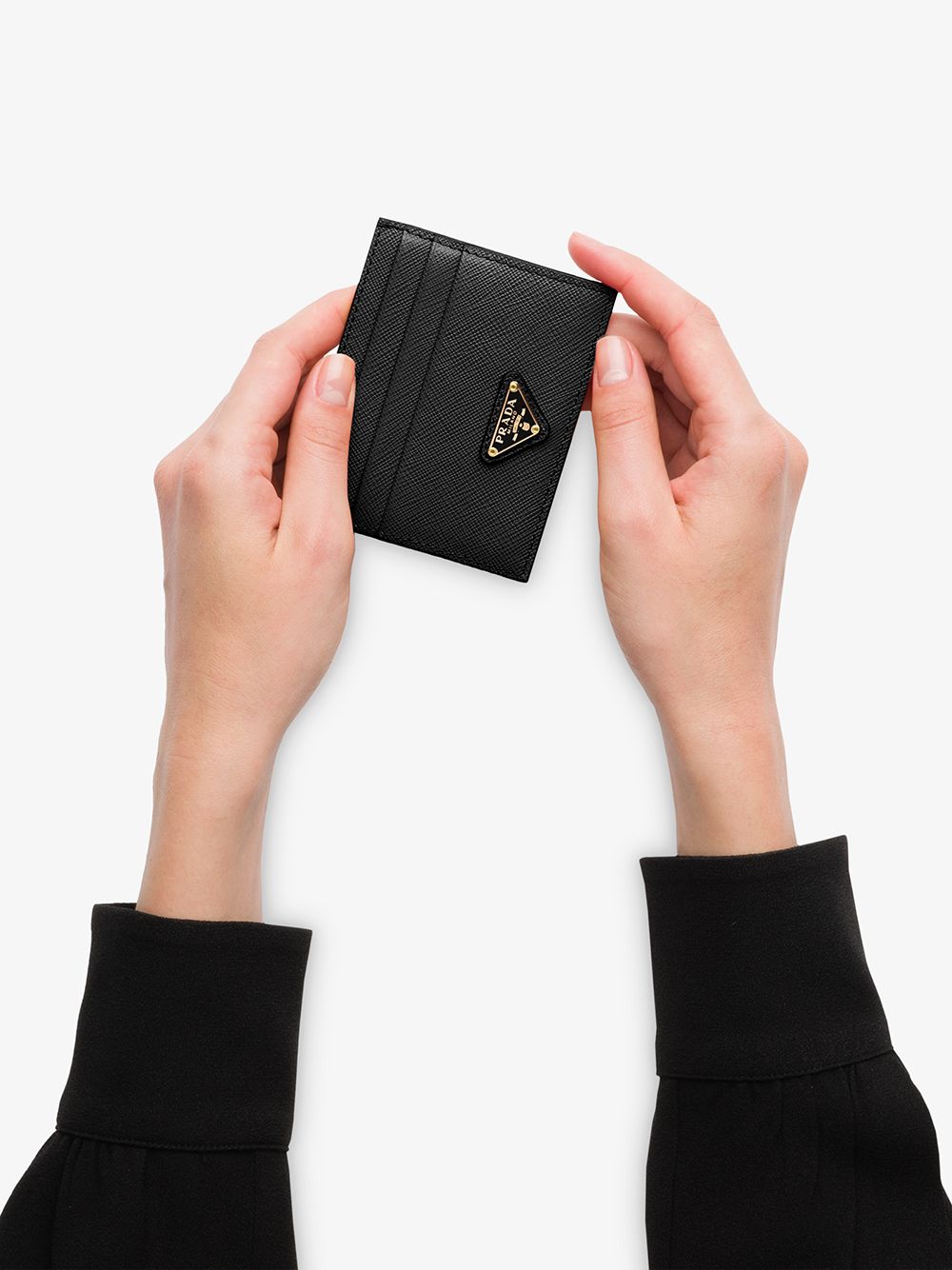 Prada Women Saffiano Leather Card Holder PRADA