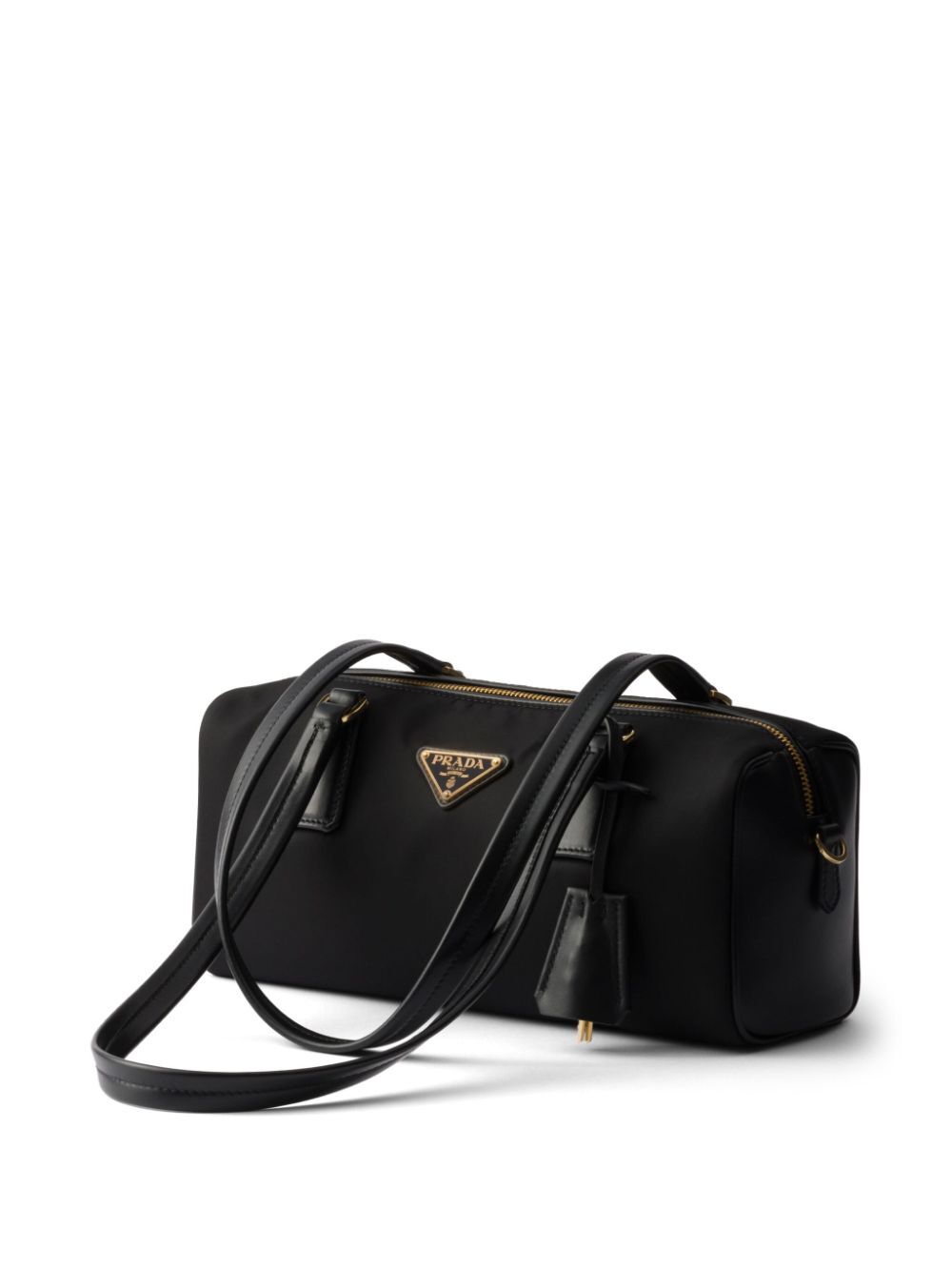 Prada Women Re-Nylon And Leather Medium Top-Handle Bag With Padlock PRADA