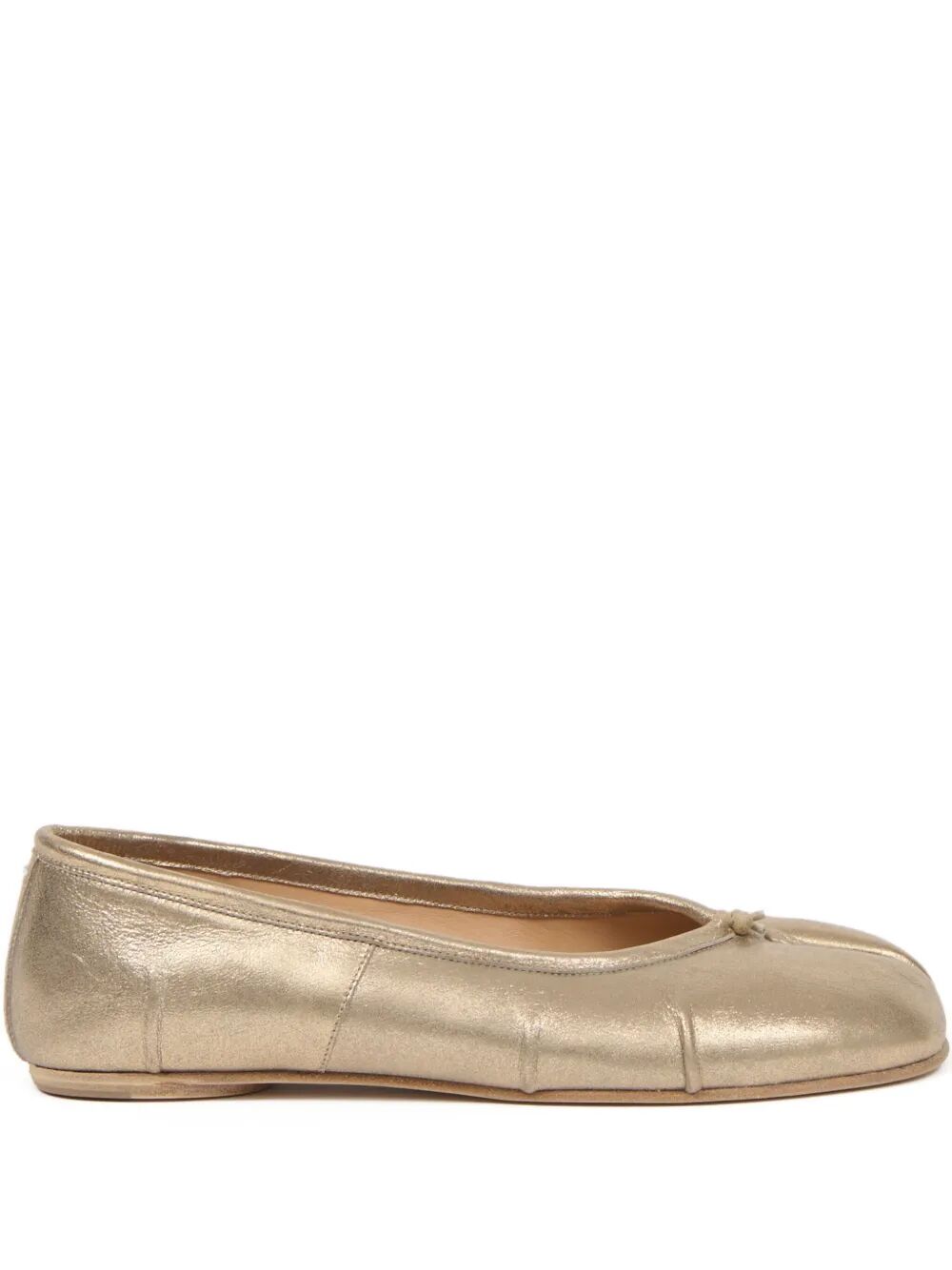 Maison Margiela Women Tabi New Metallic Leather Ballerinas With Laminated Finish MAISON MARGIELA