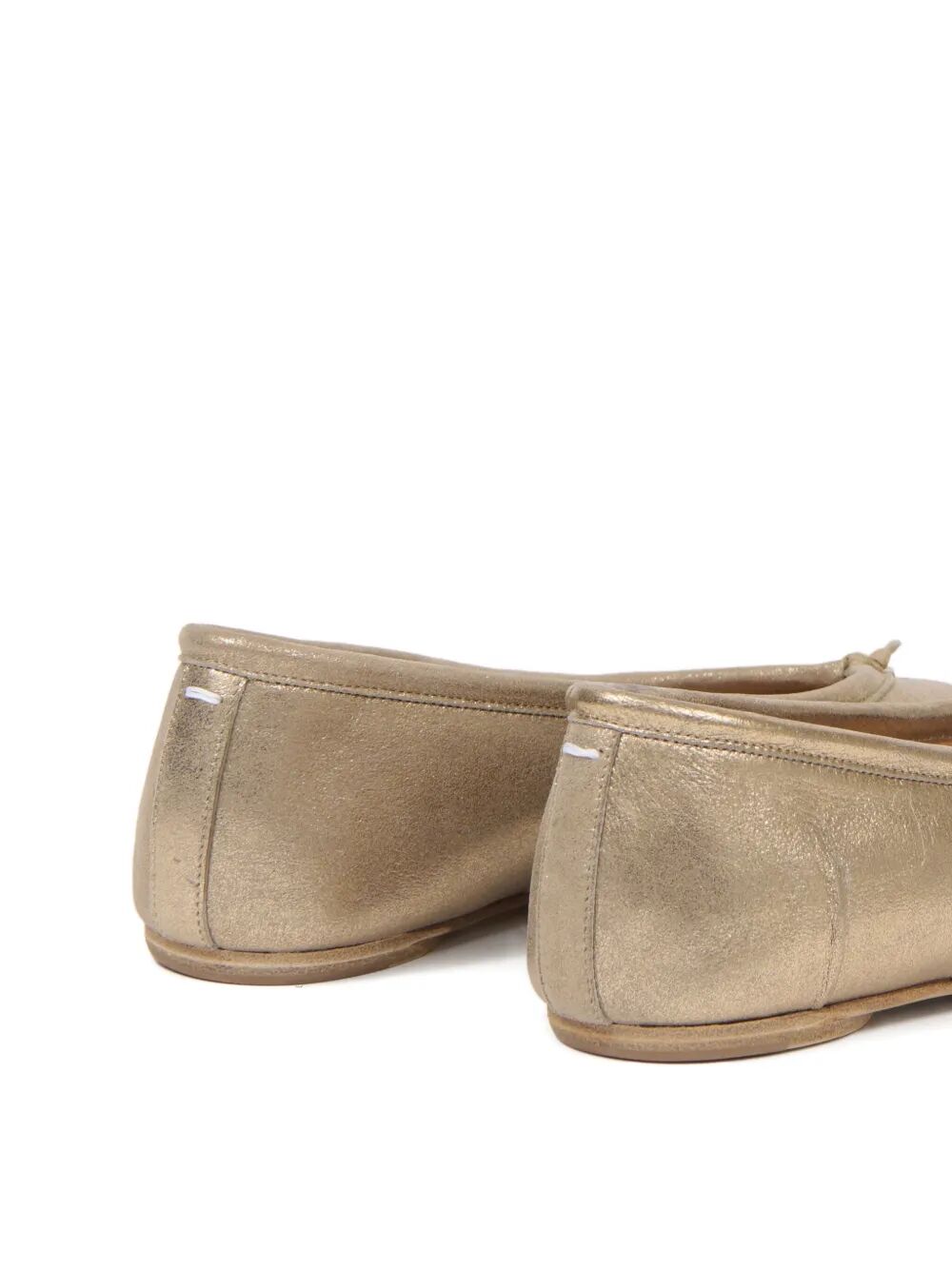 Maison Margiela Women Tabi New Metallic Leather Ballerinas With Laminated Finish MAISON MARGIELA