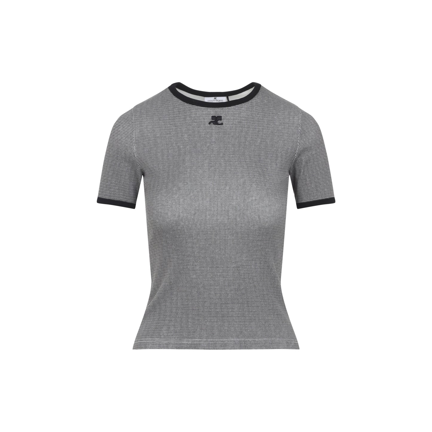 Courreges Houndstooth Contrast T-Shirt Women COURREGES