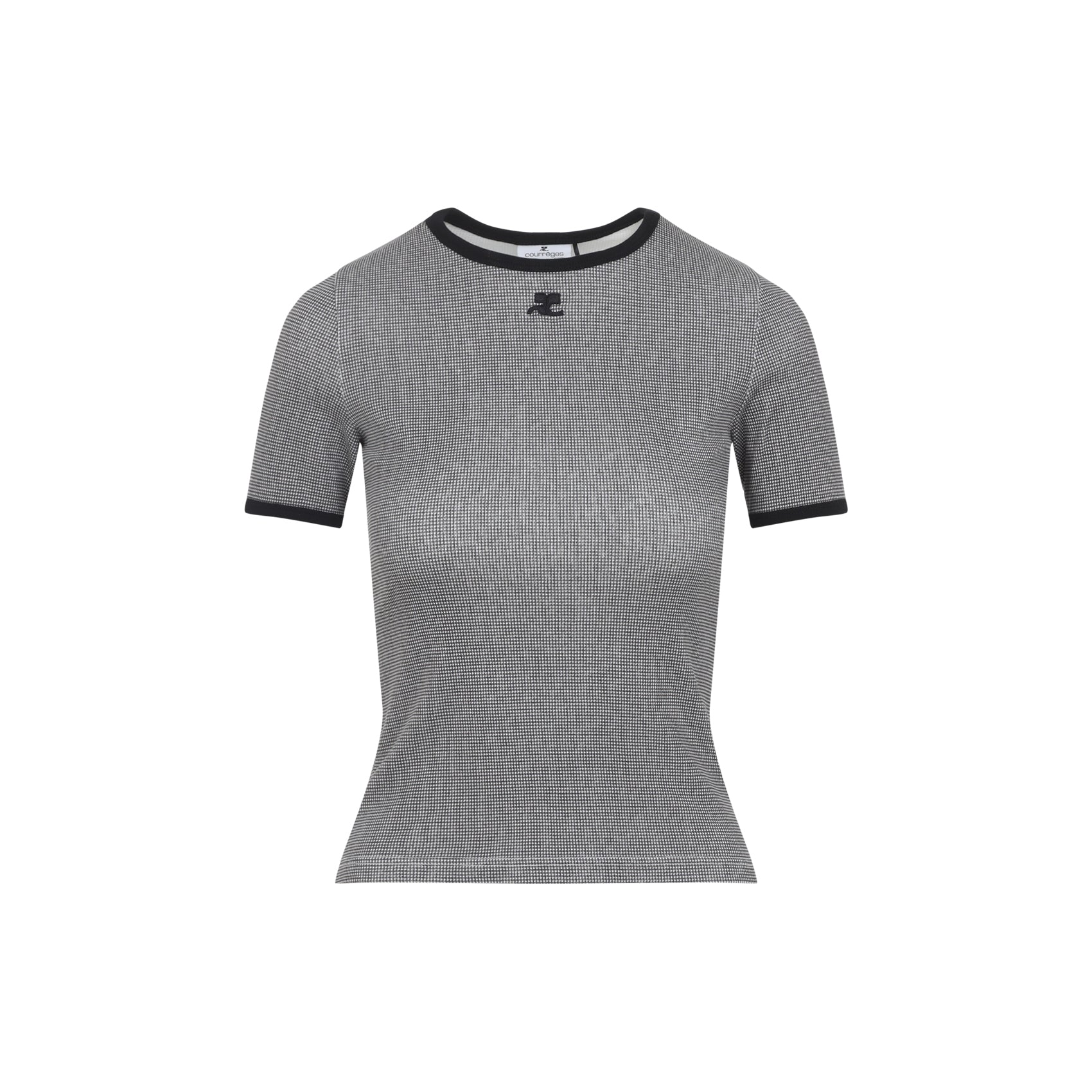 Courreges Houndstooth Contrast T-Shirt Women COURREGES
