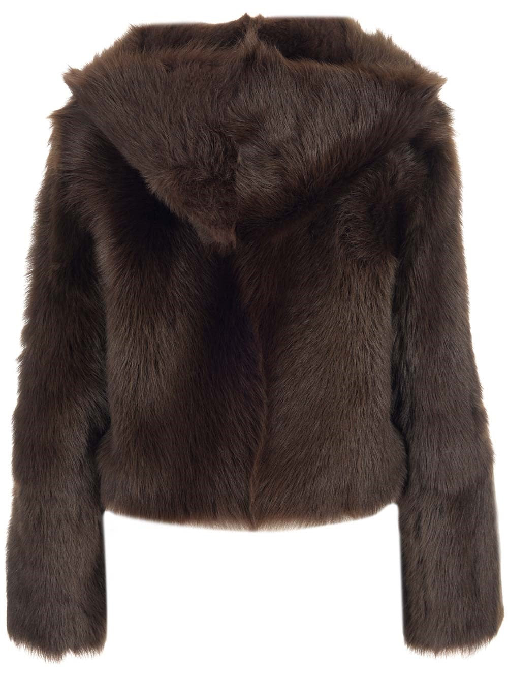Loewe Women Shearling Hooded Jacket LOEWE