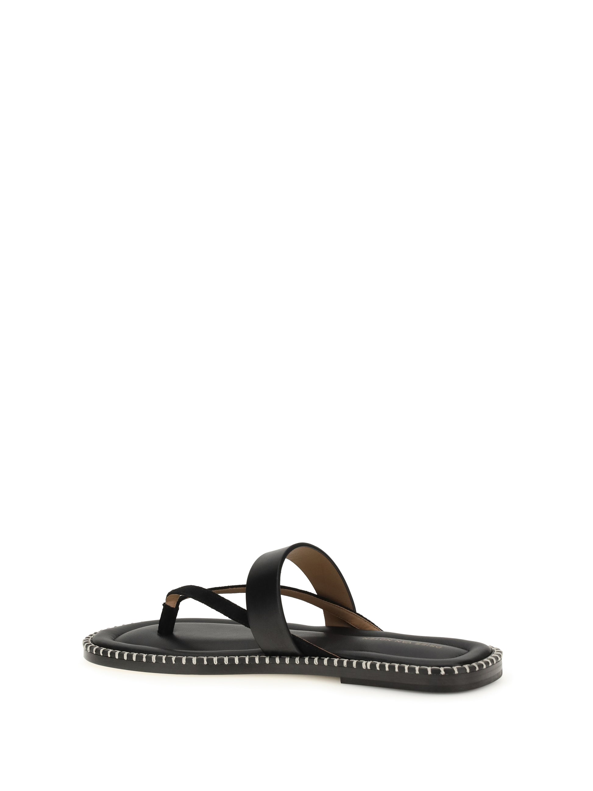 Dries Van Noten Men Slip-On Leather Sandals With Sequins DRIES VAN NOTEN