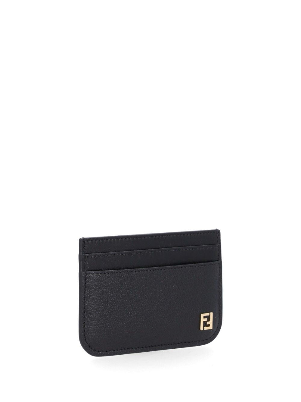 Fendi Women Leather Card Holder With Ff Logo FENDI