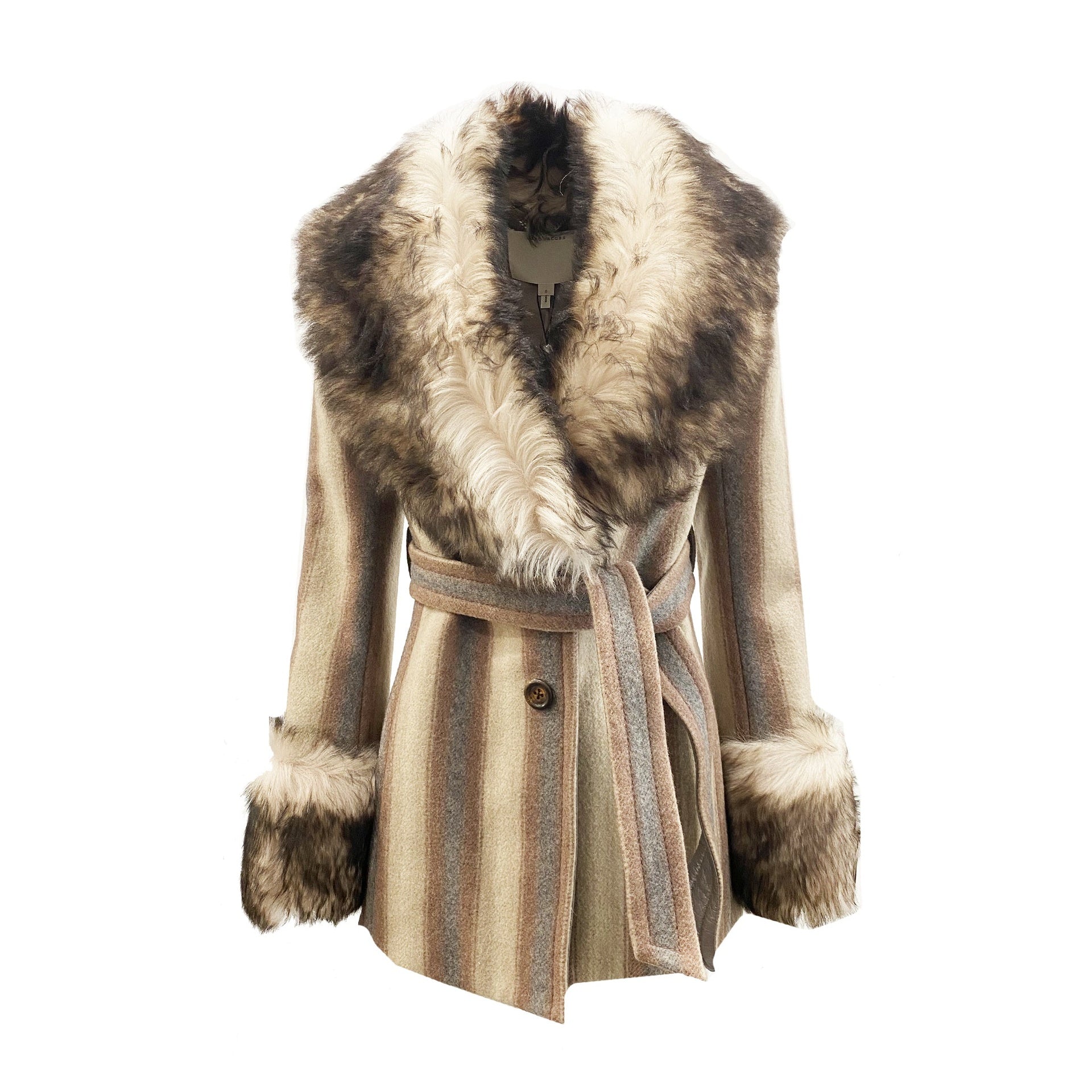 Marc Jacobs Fur Trim Coat Women MARC JACOBS