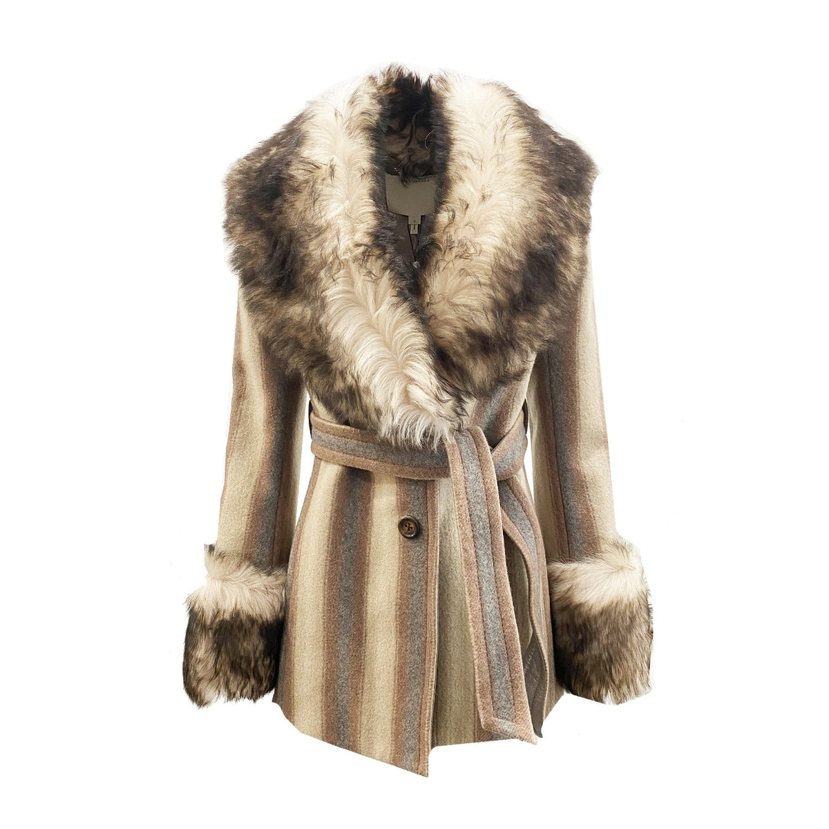 Marc Jacobs Fur Trim Coat Women MARC JACOBS
