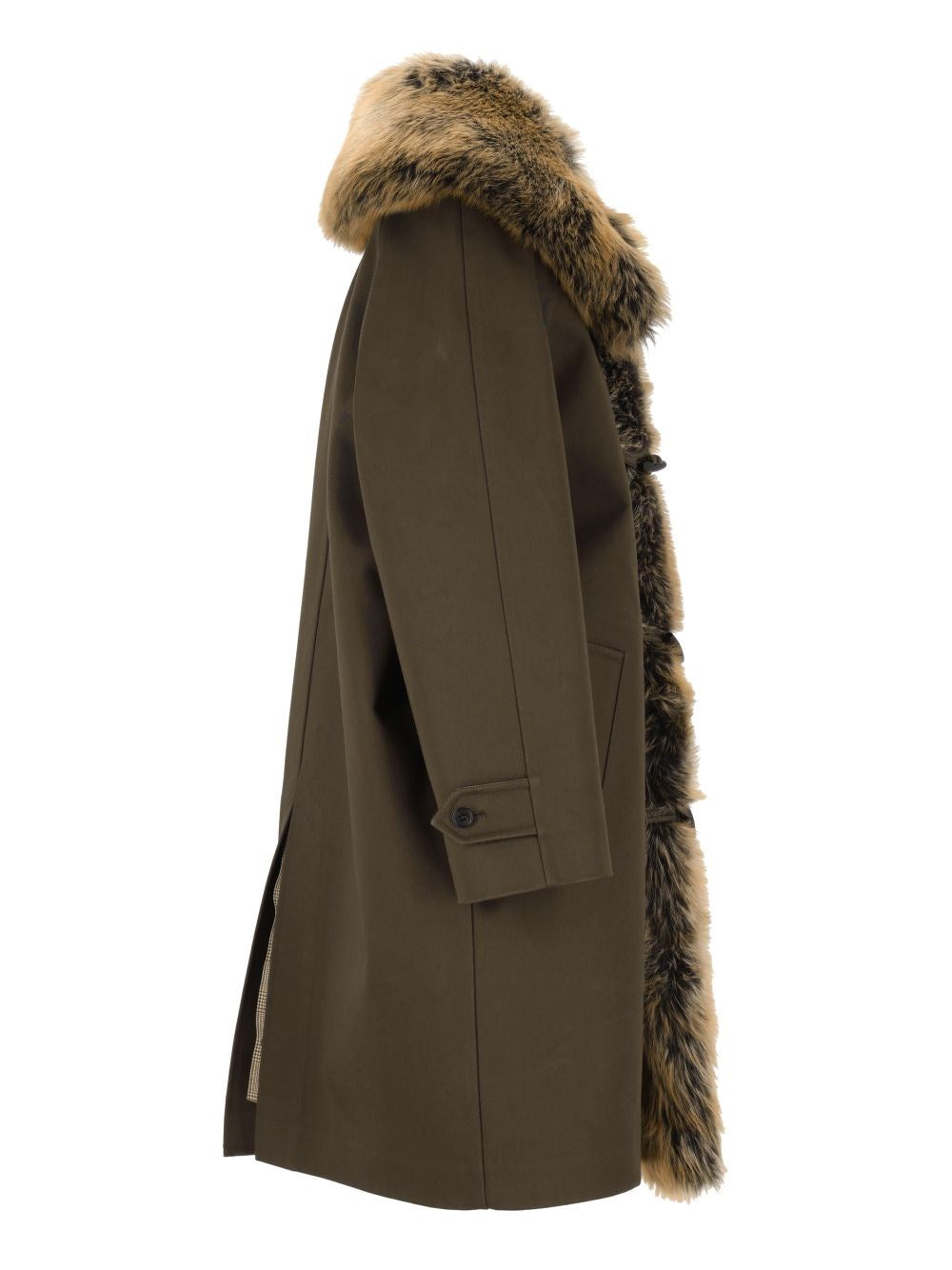 Saint Laurent Women Canvas And Shearling Coat SAINT LAURENT