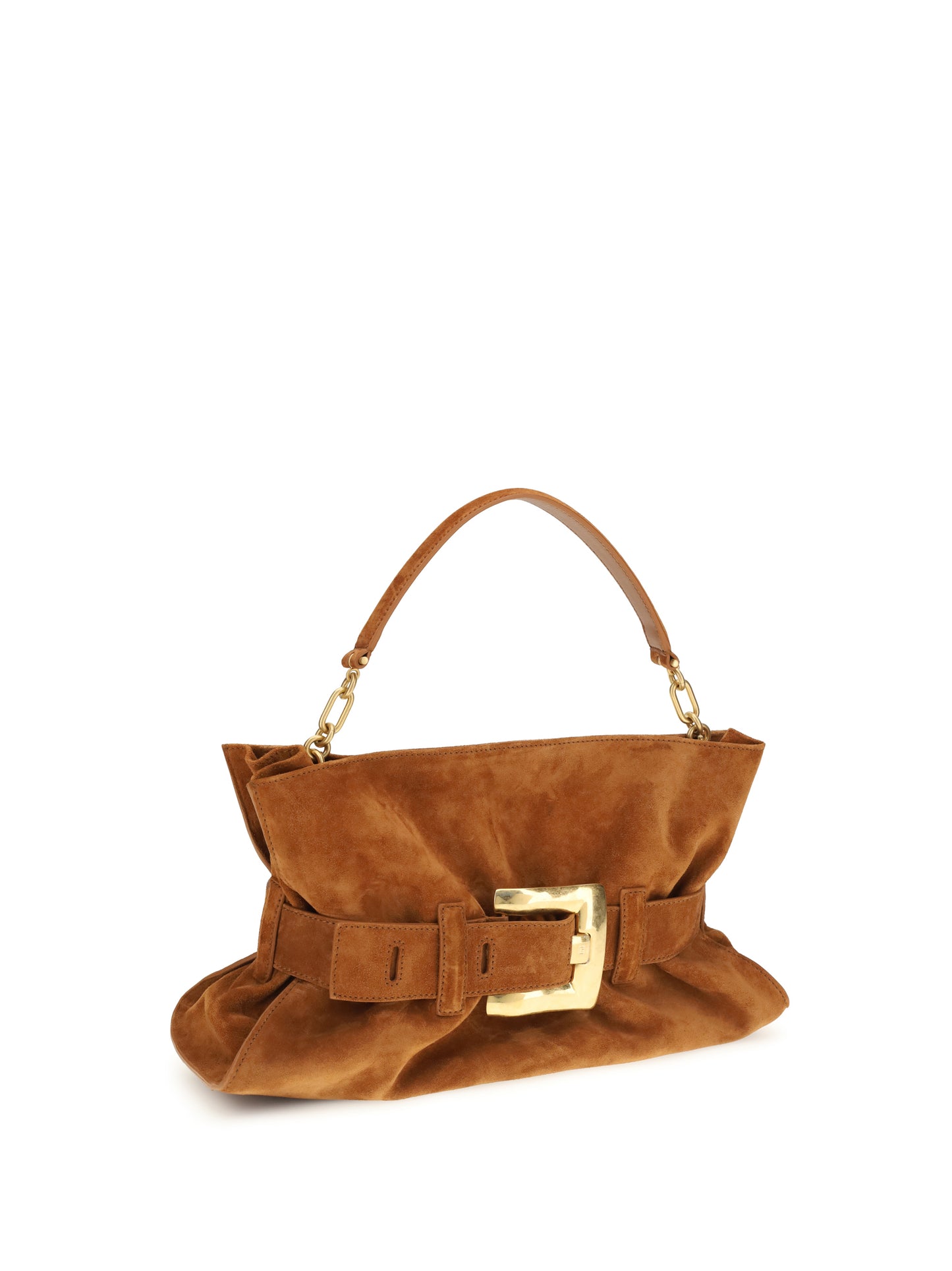 Balmain Women Medium Anthem Bag In Suede Calfskin BALMAIN