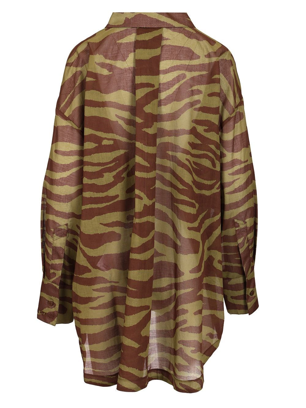 The Attico Women Zebra Print Shirt THE ATTICO