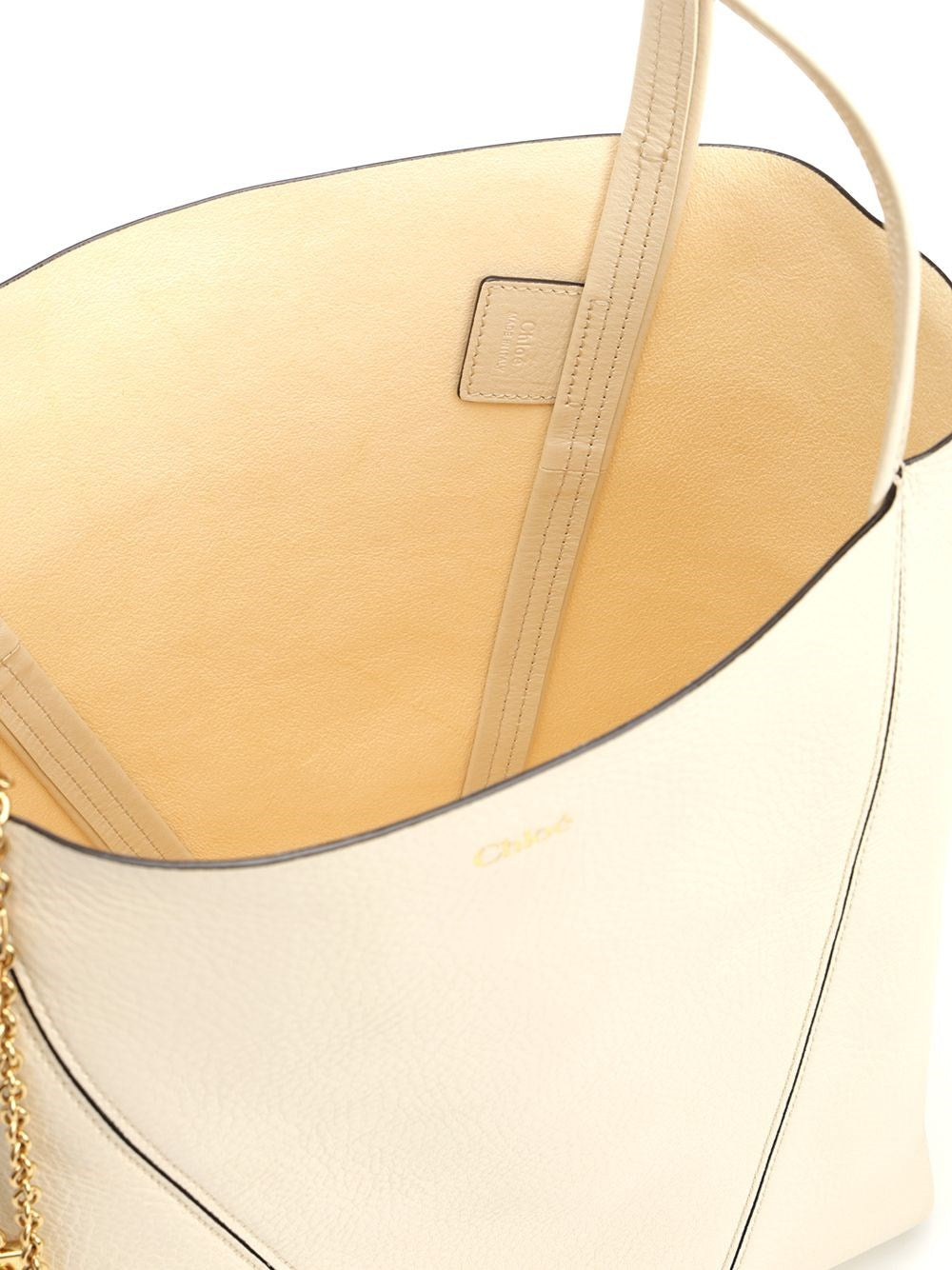 Chloe' Women Chloé Spin Large Hammered Leather Tote Bag CHLOE
