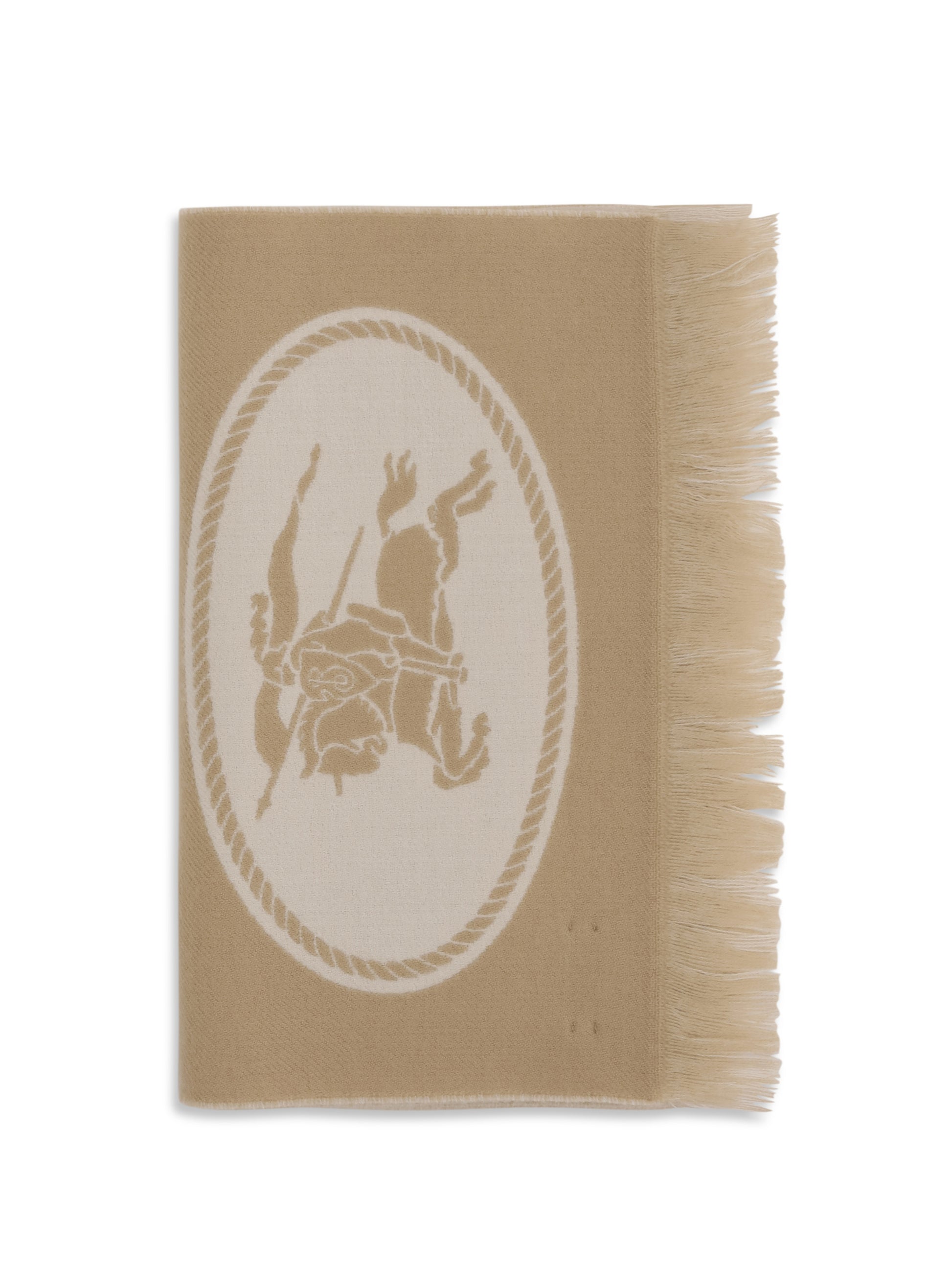 Burberry Men Logo Wool Scarf BURBERRY