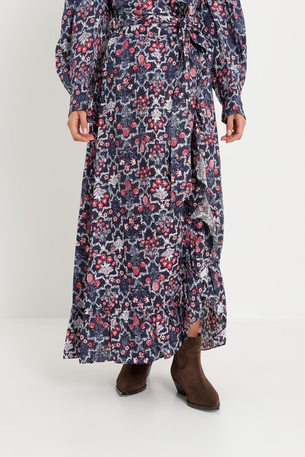 Isabel Marant Etoile Women Wrap Long Skirt With Flounce ISABEL MARANT ETOILE