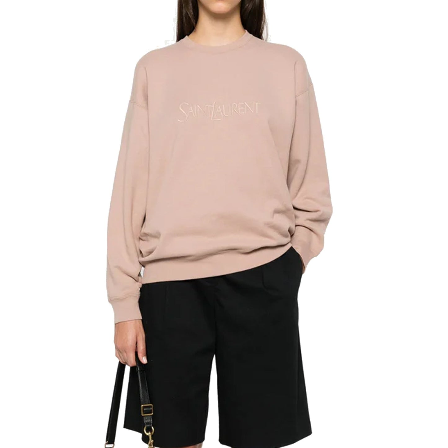Saint Laurent Cotton Logo Sweatshirt Women SAINT LAURENT