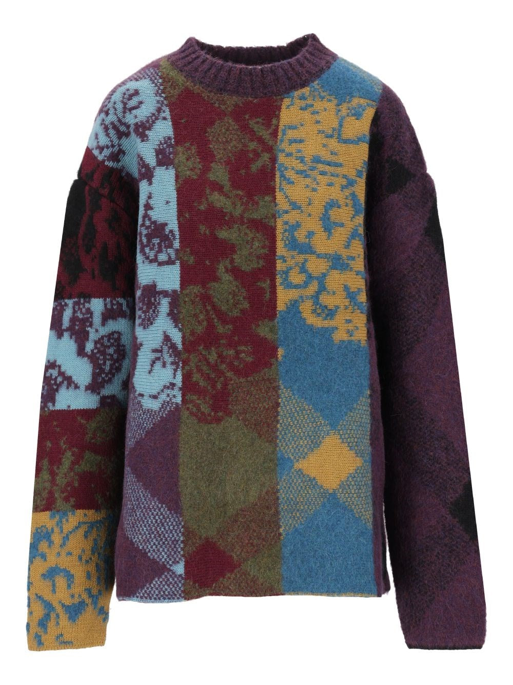 Dries Van Noten Men Patchwork Wool Sweater DRIES VAN NOTEN
