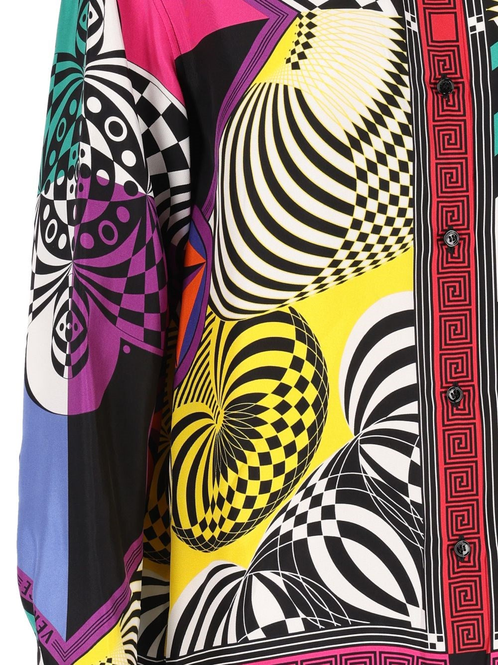 Versace Women Printed Silk Twill Shirt VERSACE