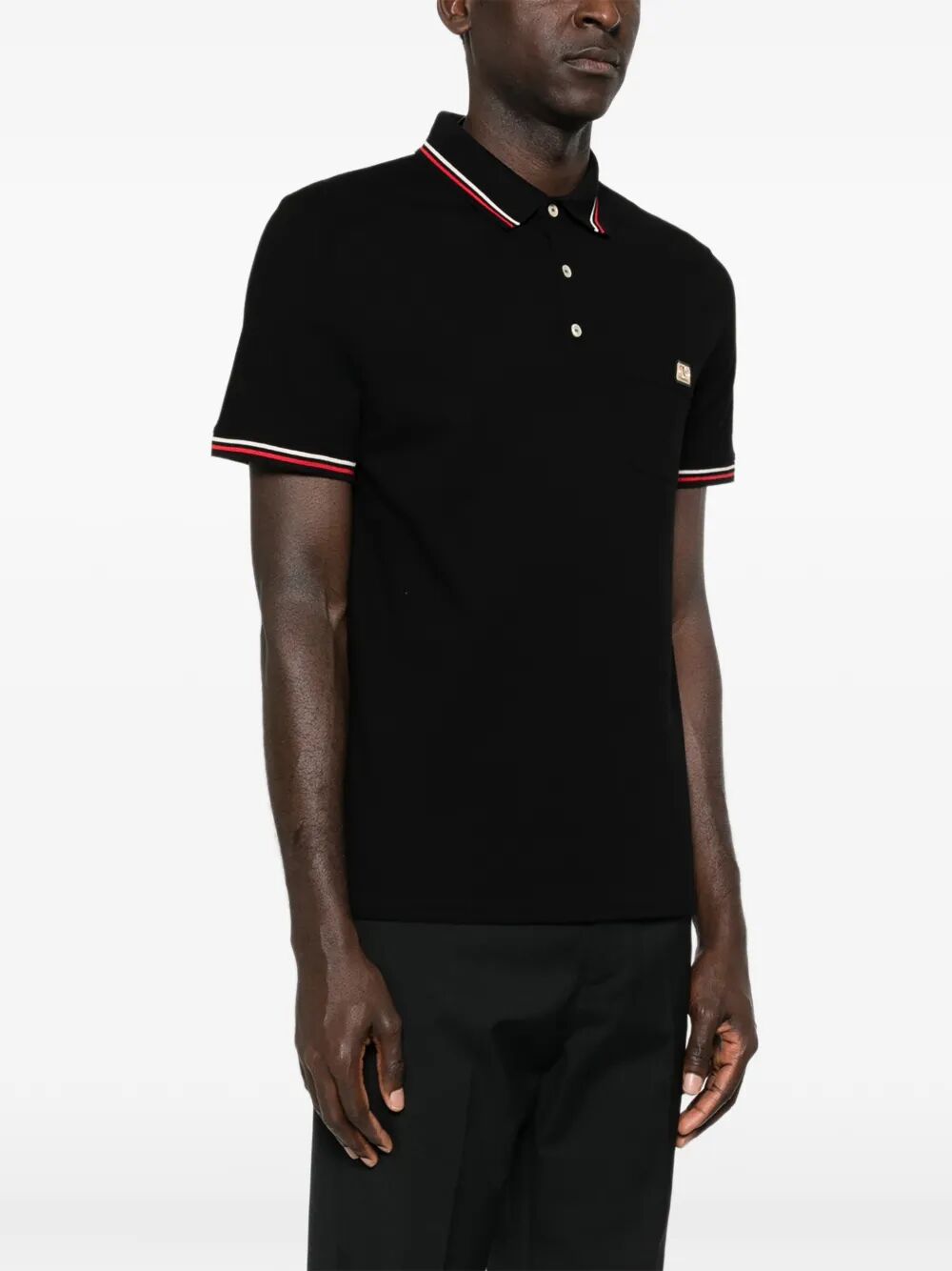 Valentino Garavani Men Cotton Piqué Polo Shirt With Vlogo Patch VALENTINO GARAVANI