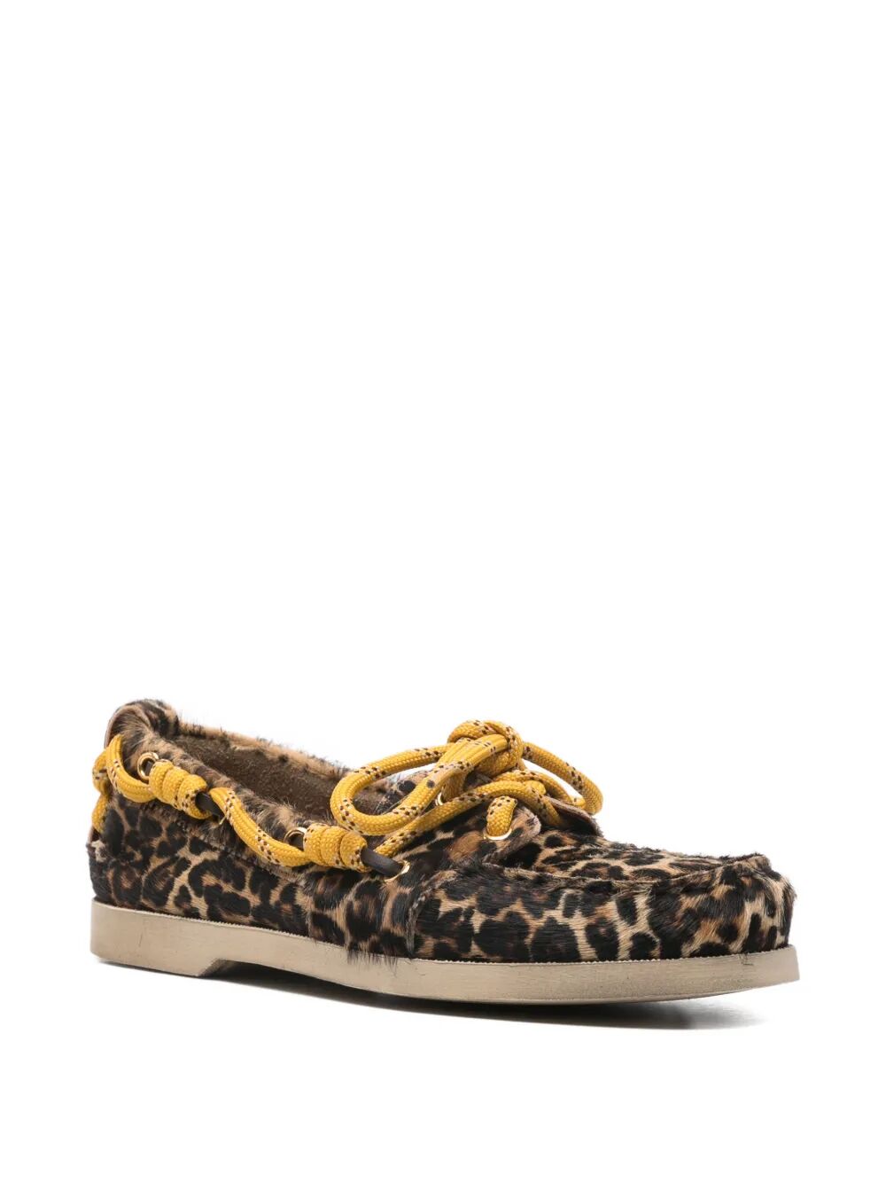 Golden Goose Women Leopard-Print Pony Skin Cruise Loafers With Hiking Cord GOLDEN GOOSE