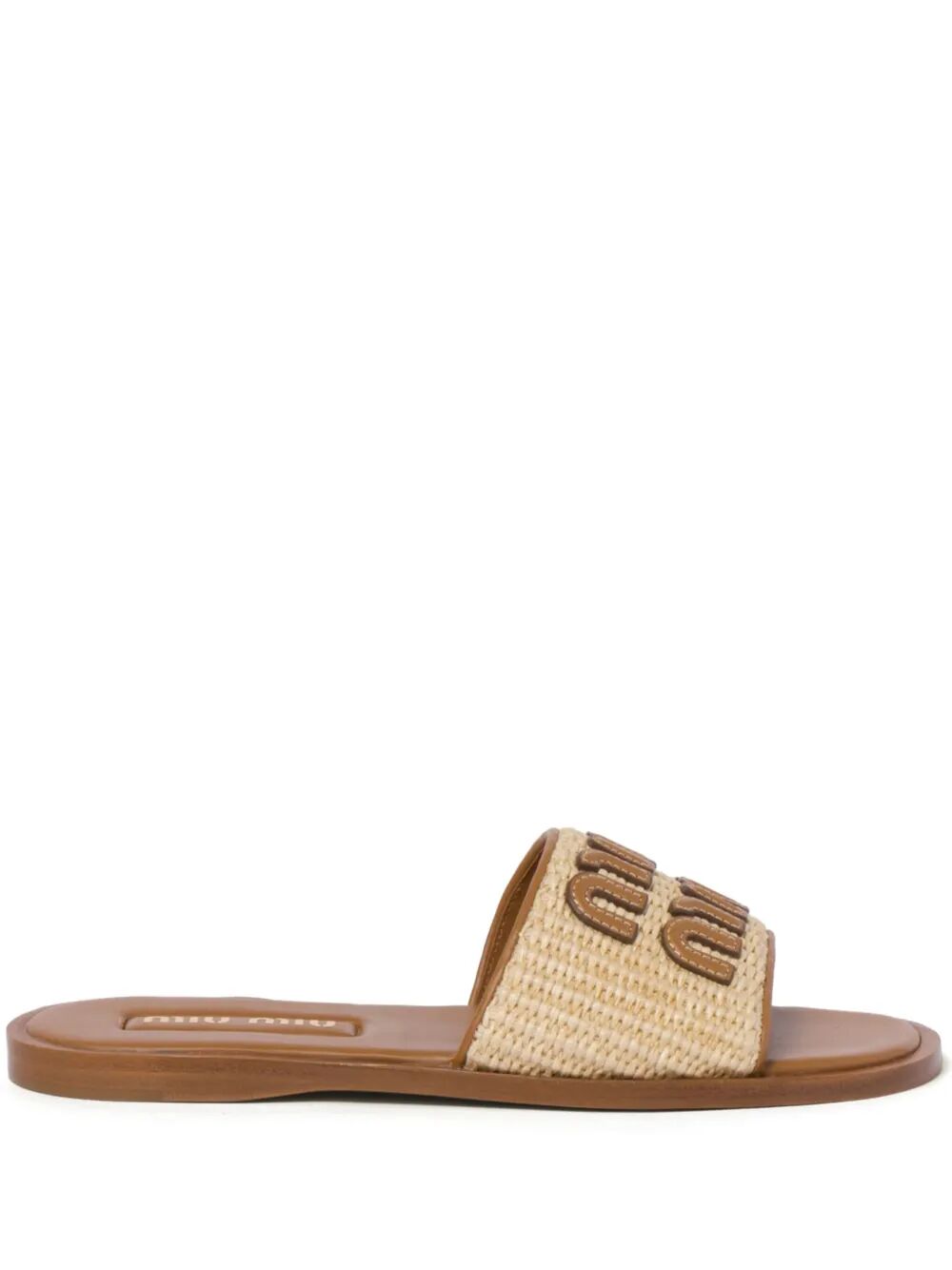 Miu Miu Women Canvas And Leather Slides MIU MIU