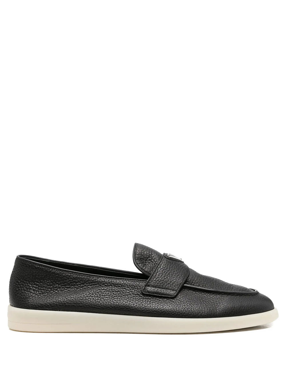 Prada Men Grained Leather Loafers PRADA