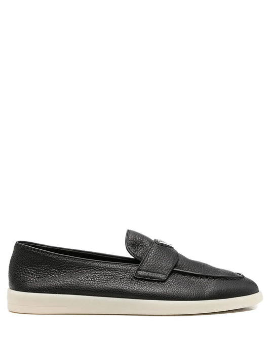 Grained Leather Loafers Women