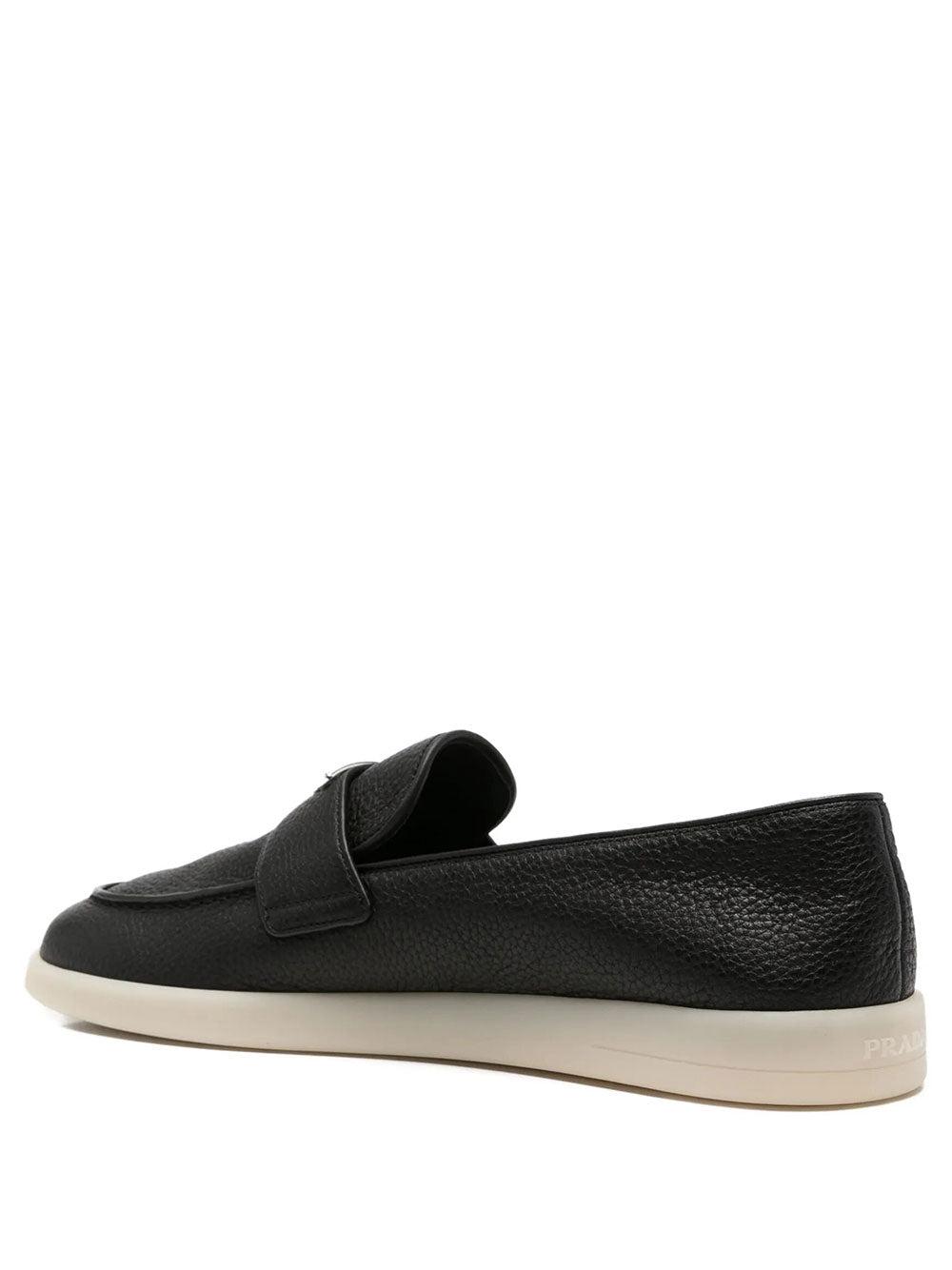 Prada Men Grained Leather Loafers PRADA