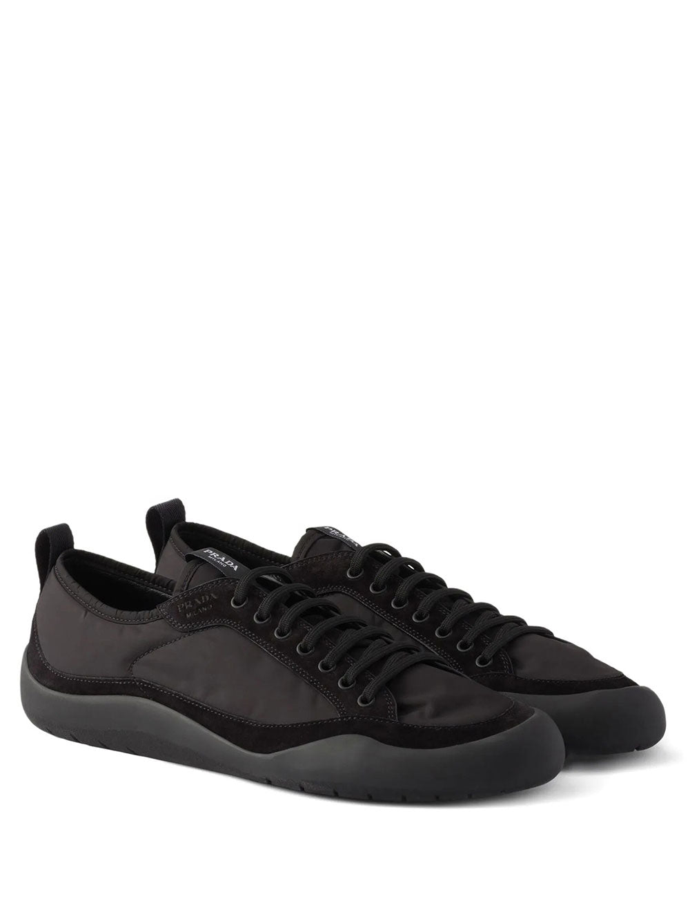 Prada Men Speedrock Re-Nylon And Suede Sneakers PRADA
