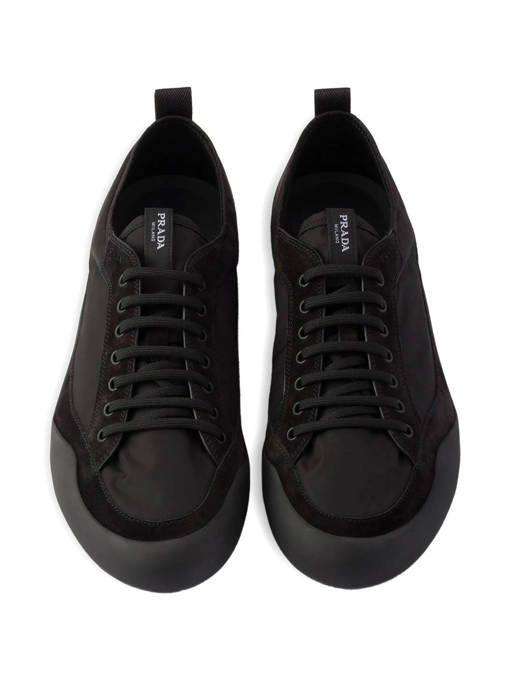 Prada Men Speedrock Re-Nylon And Suede Sneakers PRADA