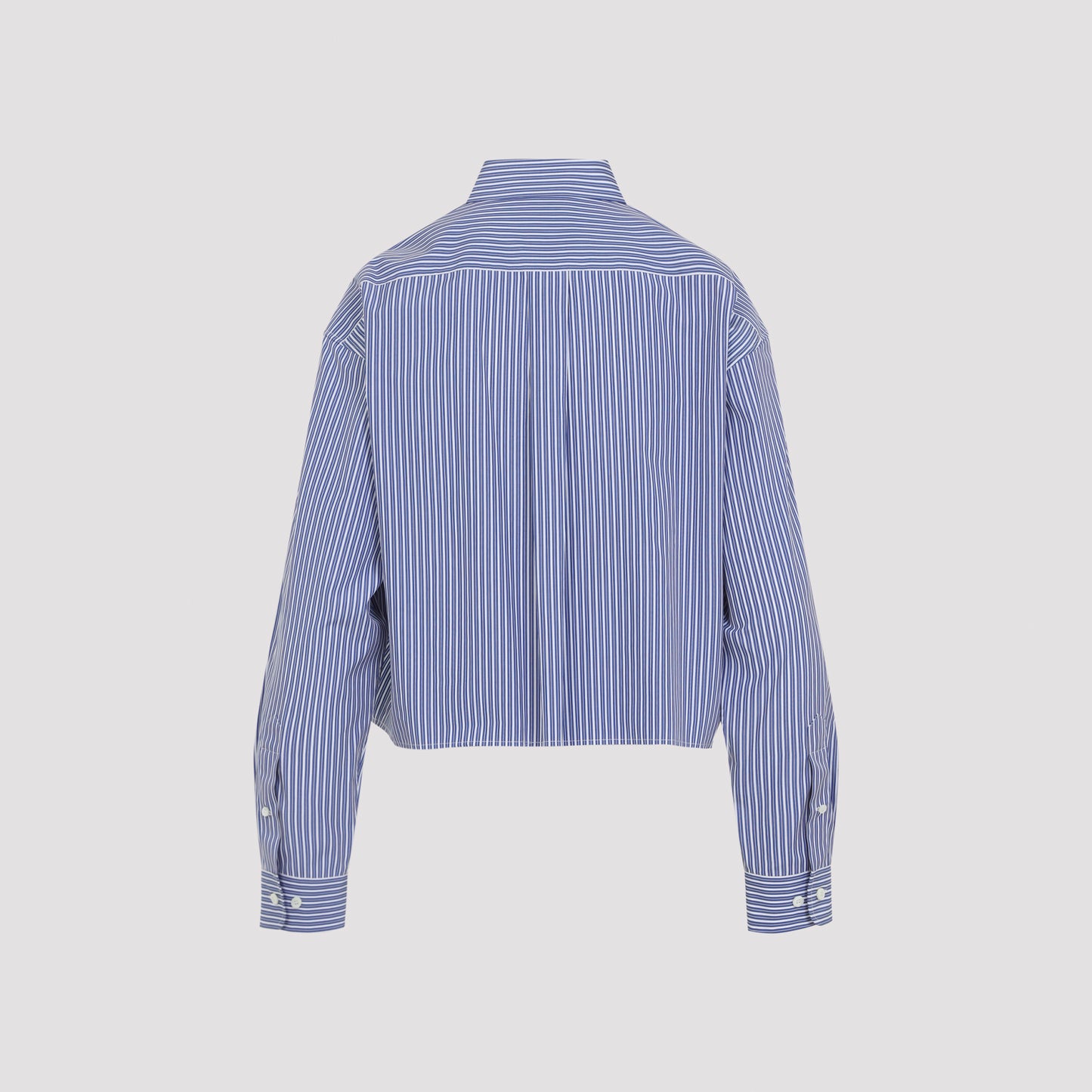 Miu Miu Striped Cropped Shirt Women MIU MIU