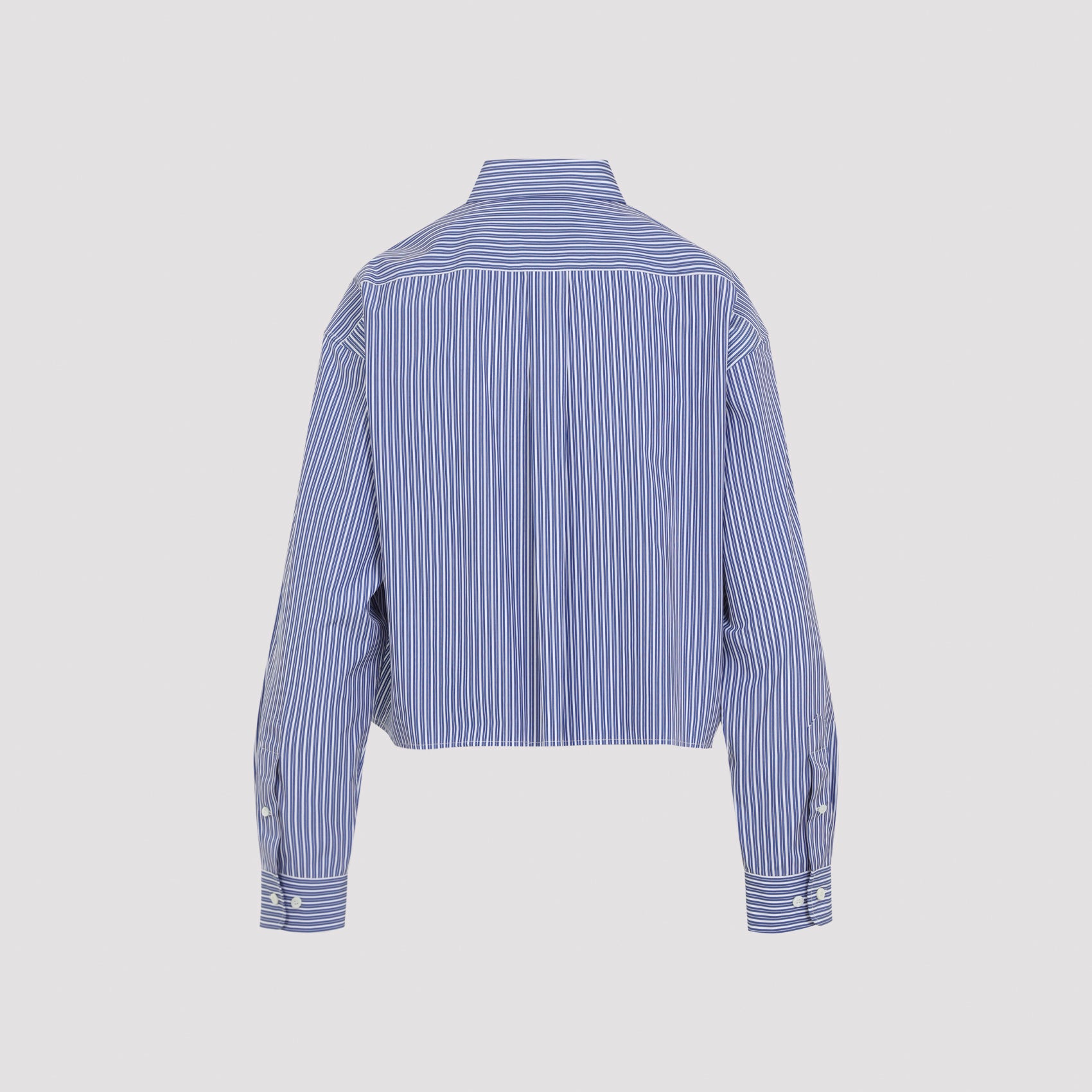 Miu Miu Striped Cropped Shirt Women MIU MIU