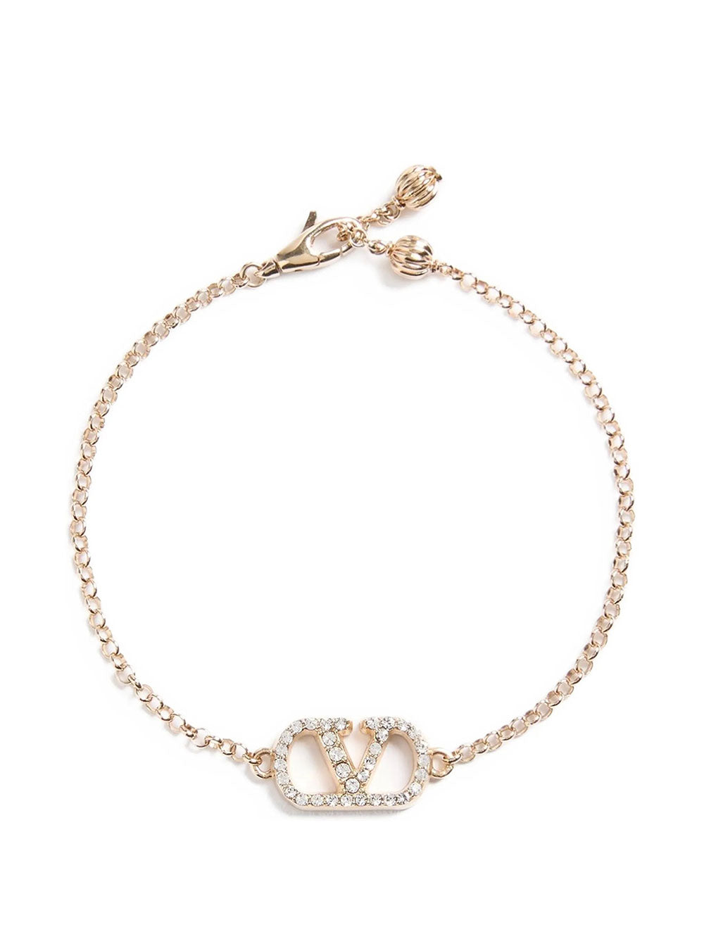 Valentino Garavani Women Vlogo Signature Metal Bracelet With Swarovski® Crystals VALENTINO GARAVANI