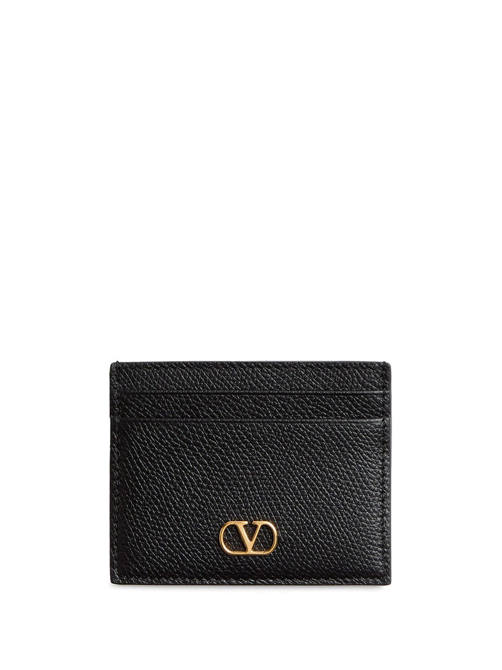 Valentino Garavani Women Vlogo Signature Grainy Leather Card Holder VALENTINO GARAVANI