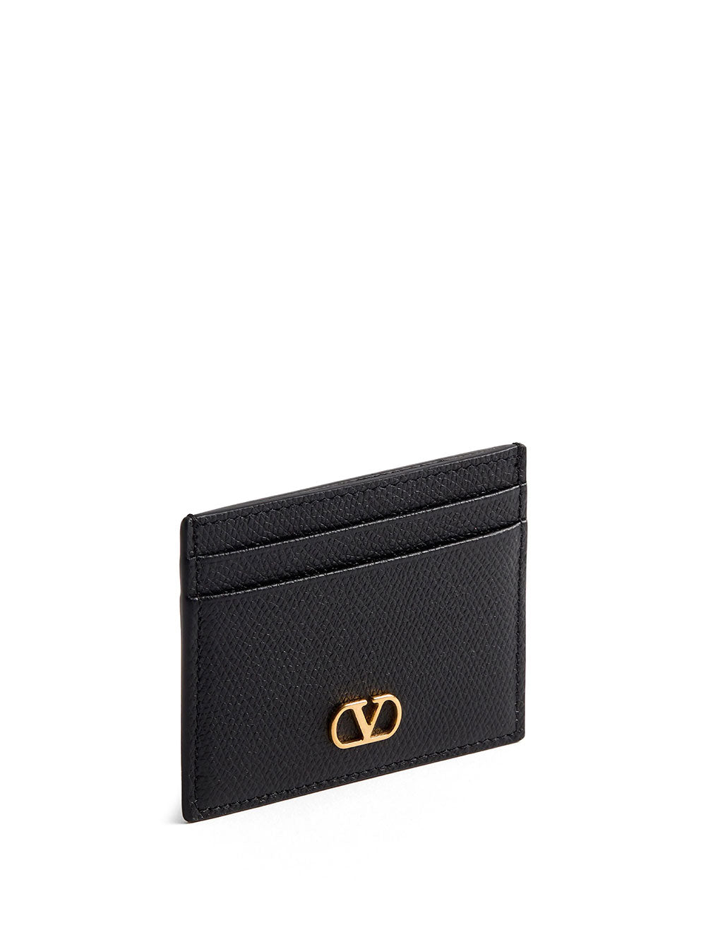 Valentino Garavani Women Vlogo Signature Grainy Leather Card Holder VALENTINO GARAVANI