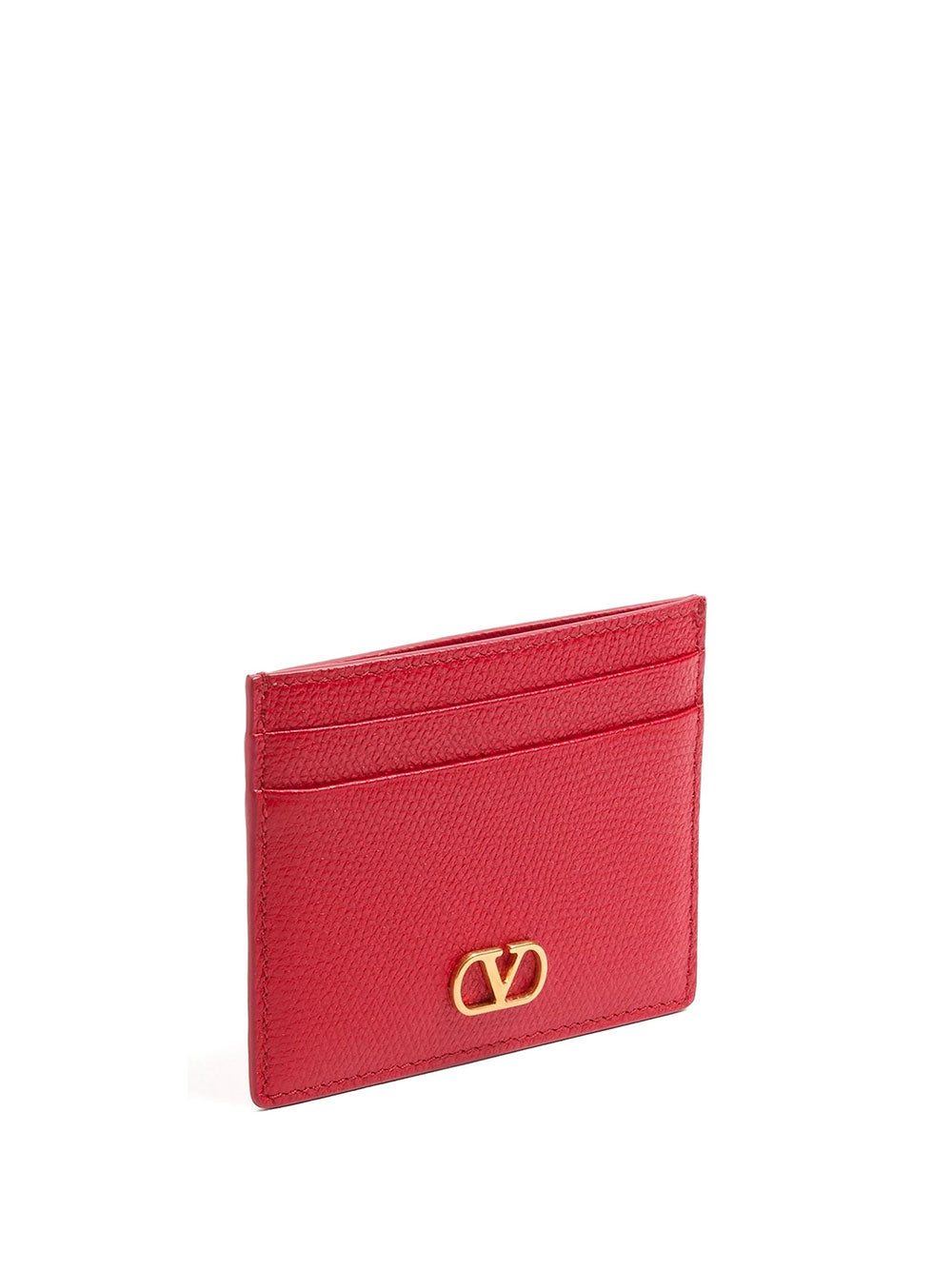 Valentino Garavani Women Vlogo Signature Grainy Leather Card Holder VALENTINO GARAVANI