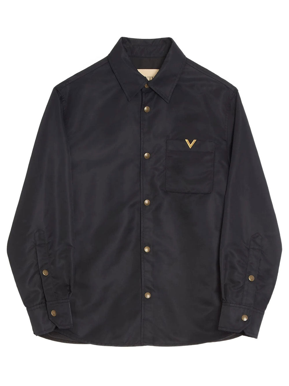 Valentino Garavani Men Valentino Nylon Shirt Jacket With Vgold VALENTINO GARAVANI
