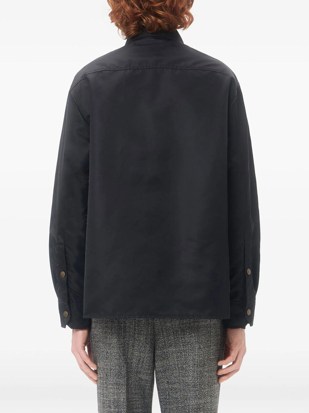 Valentino Garavani Men Valentino Nylon Shirt Jacket With Vgold VALENTINO GARAVANI