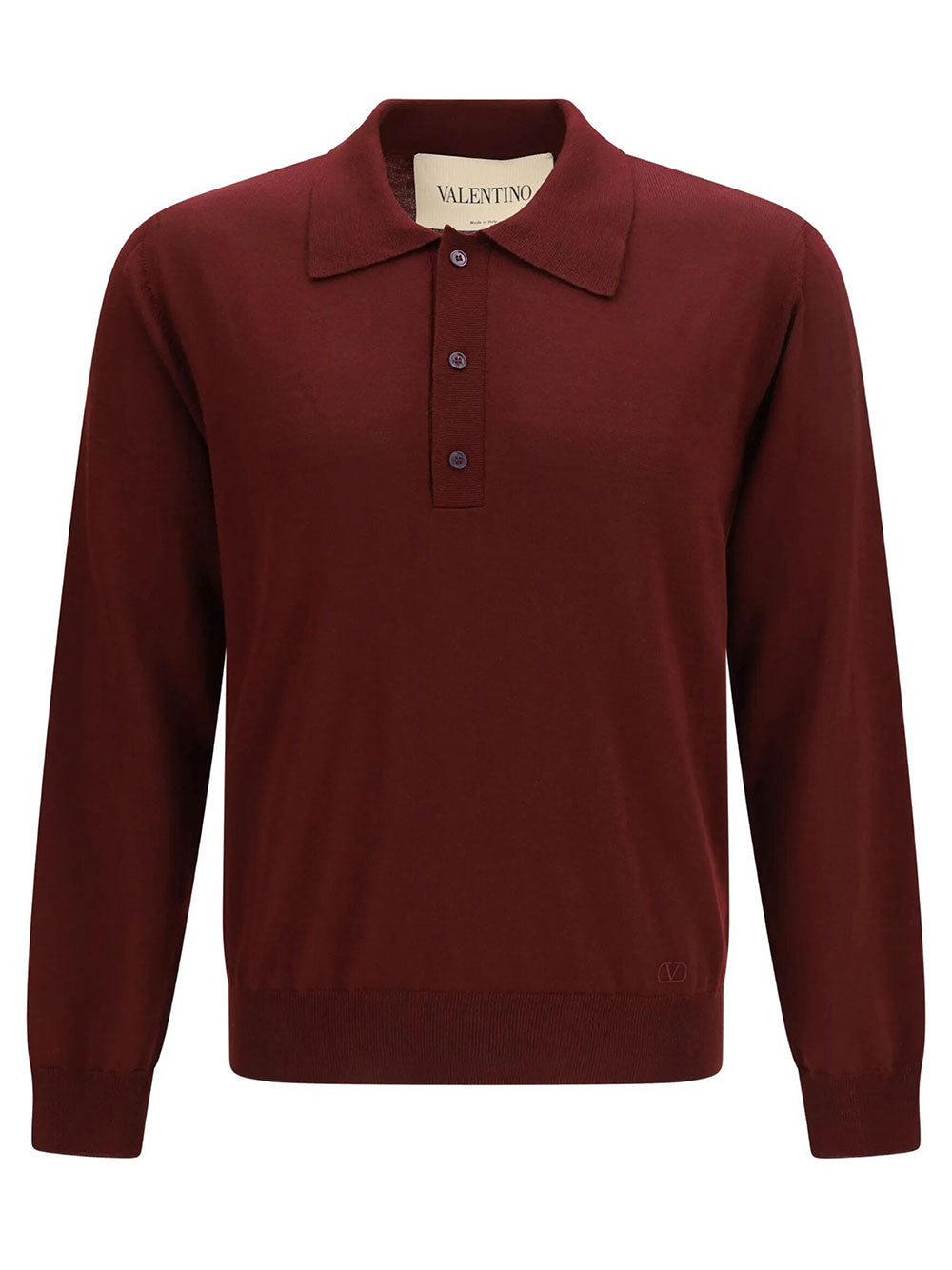 Valentino Garavani Men Valentino Wool Polo With Vlogo Embroidery VALENTINO GARAVANI