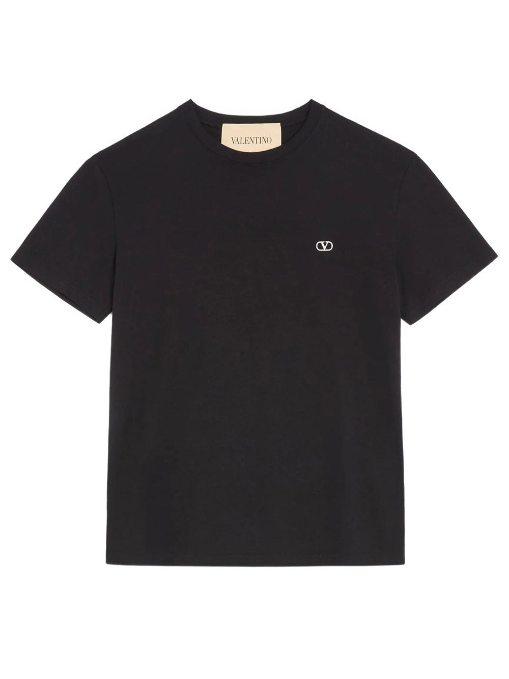 Valentino Garavani Men Valentino Cotton T-Shirt With Vlogo Embroidery VALENTINO GARAVANI