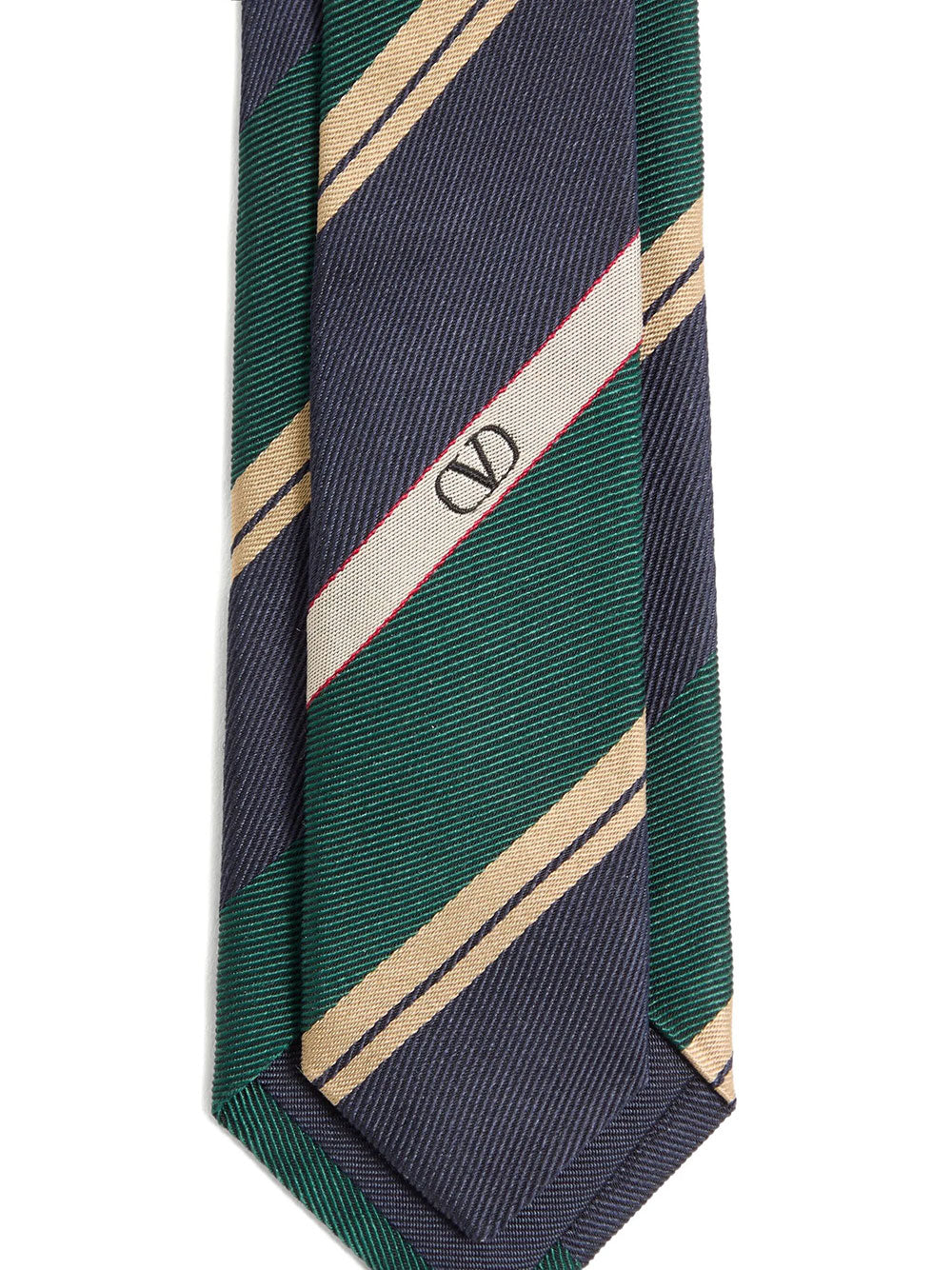 Valentino Garavani Men Valentie Jacquard Regimental Silk Tie VALENTINO GARAVANI