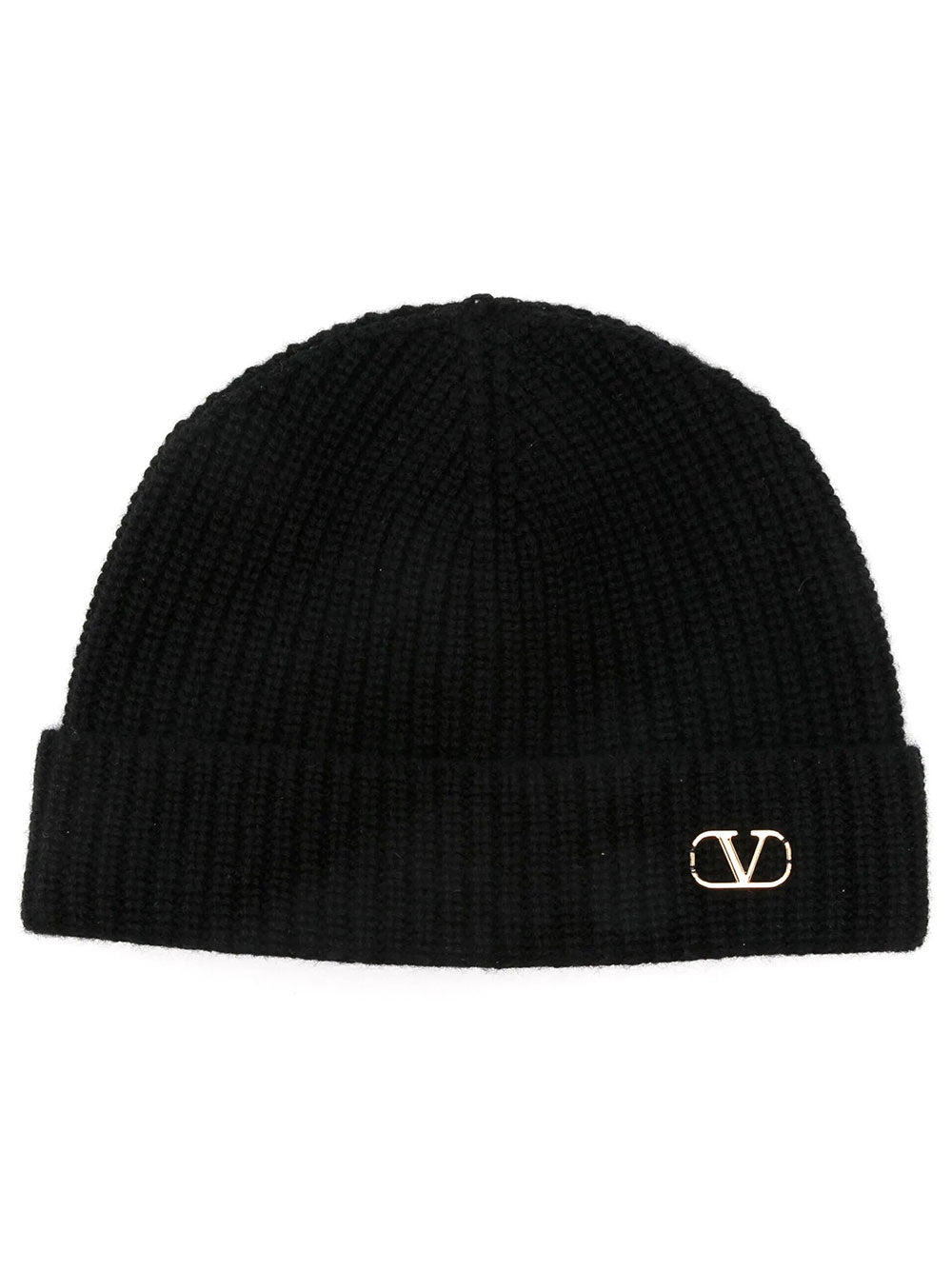 Valentino Garavani Men Beanie Knitted Vlogo Signature In Cashmere VALENTINO GARAVANI