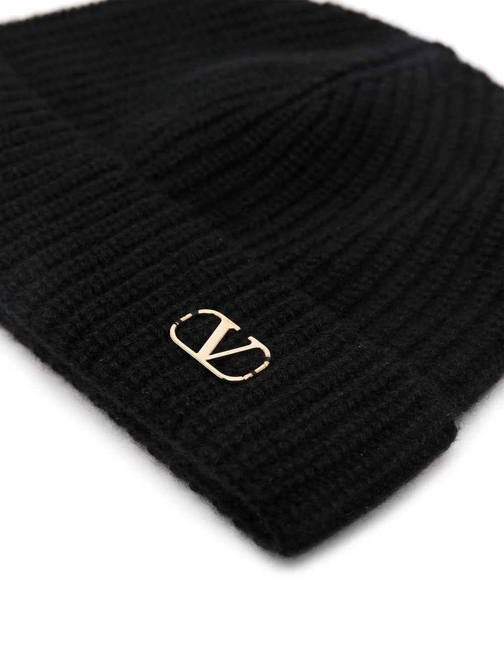 Valentino Garavani Men Beanie Knitted Vlogo Signature In Cashmere VALENTINO GARAVANI