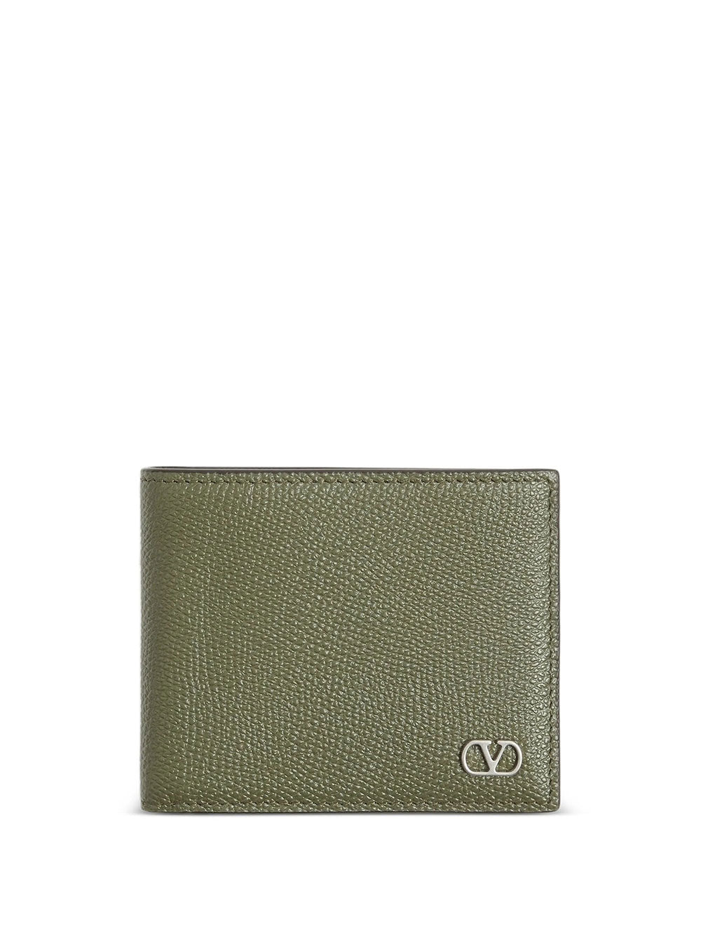 Valentino Garavani Men Vlogo Signature Grainy Calfskin Bi-Fold Wallet VALENTINO GARAVANI