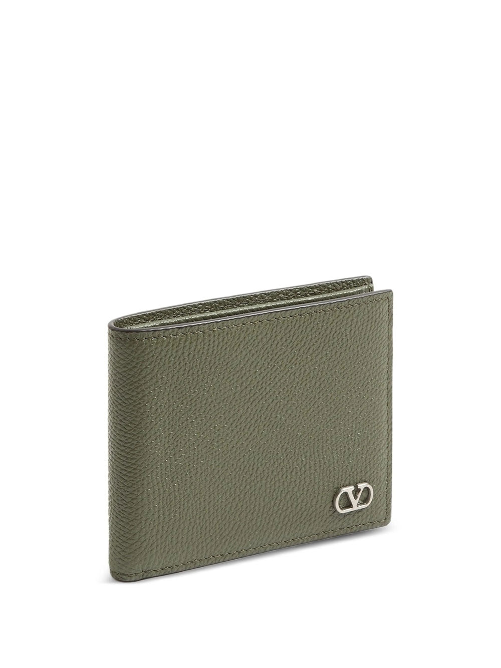 Valentino Garavani Men Vlogo Signature Grainy Calfskin Bi-Fold Wallet VALENTINO GARAVANI