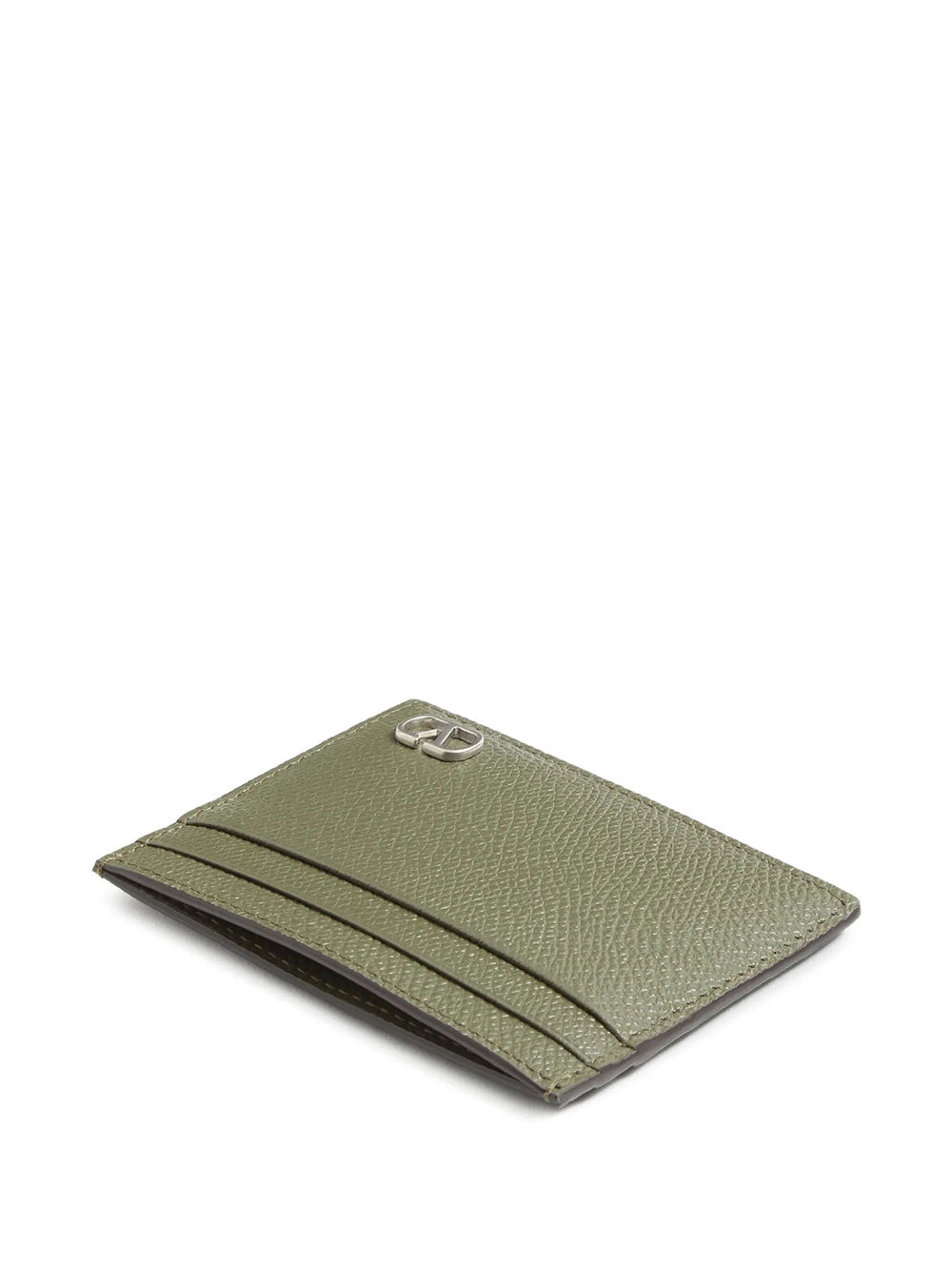 Valentino Garavani Men Vlogo Signature Garnet Calfskin Card Holder VALENTINO GARAVANI