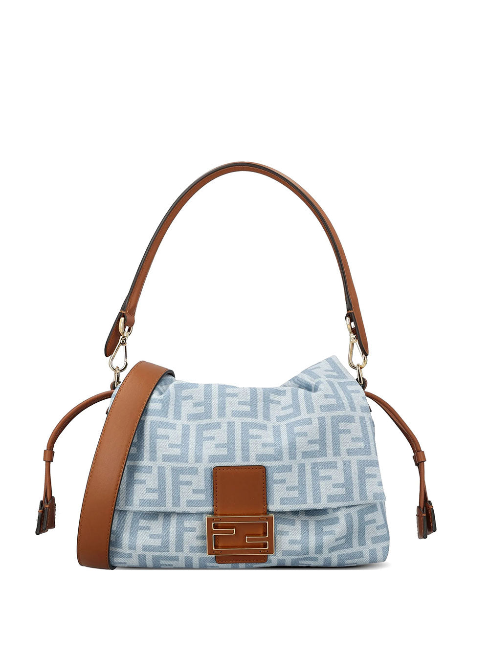 Fendi Women Mamma Baguette Medium Ff Denim Bag FENDI