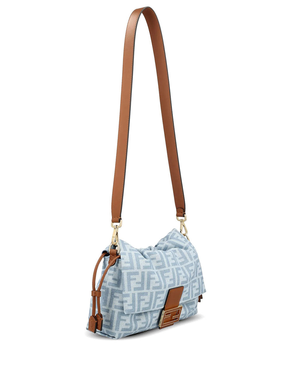 Fendi Women Mamma Baguette Medium Ff Denim Bag FENDI