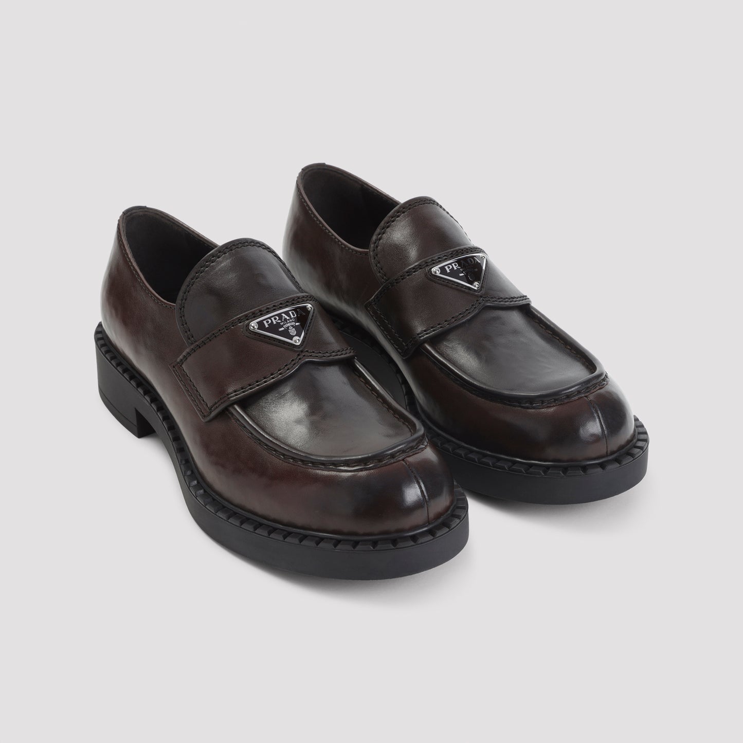 Prada Chocolate Loafers Men