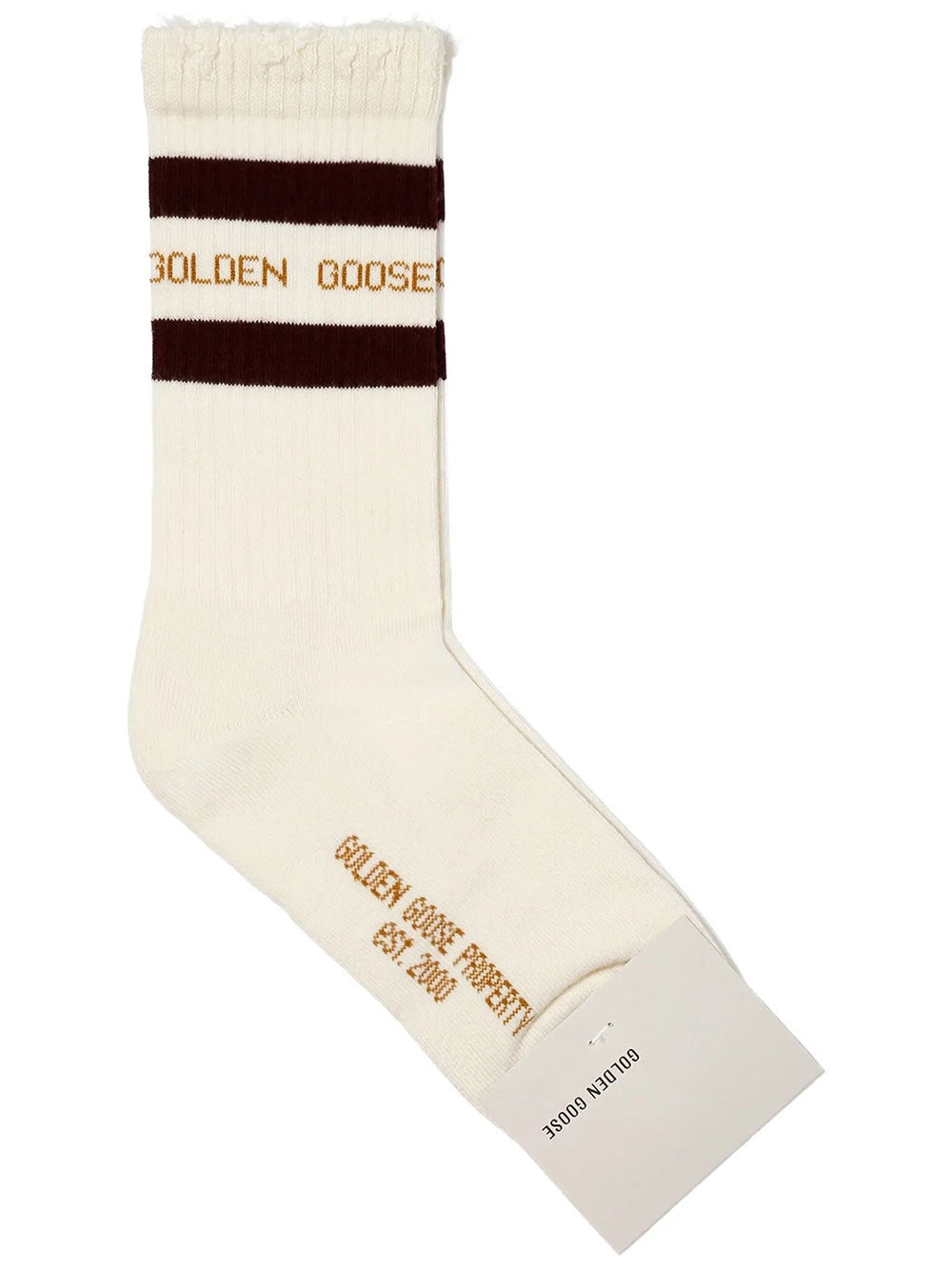 Golden Goose Women Calzini In Misto Cotone Con Logo E Righe GOLDEN GOOSE