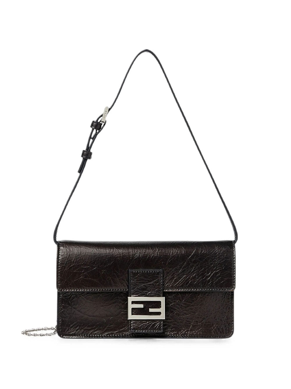 Fendi Women Wallet On Chain Tube In Pelle Crackled FENDI
