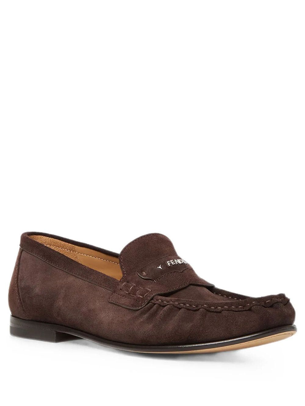 Fendi Men Mocassini Fendi Scrunch In Pelle Scamosciata FENDI